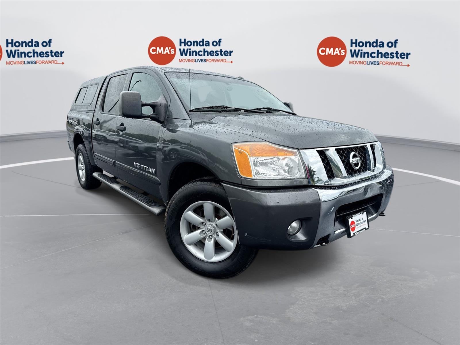 Silver (Smoke Metallic) 2010 Nissan Titan SE Crew Cab 4WD Pickup Truck Four-Wheel Drive Automatic