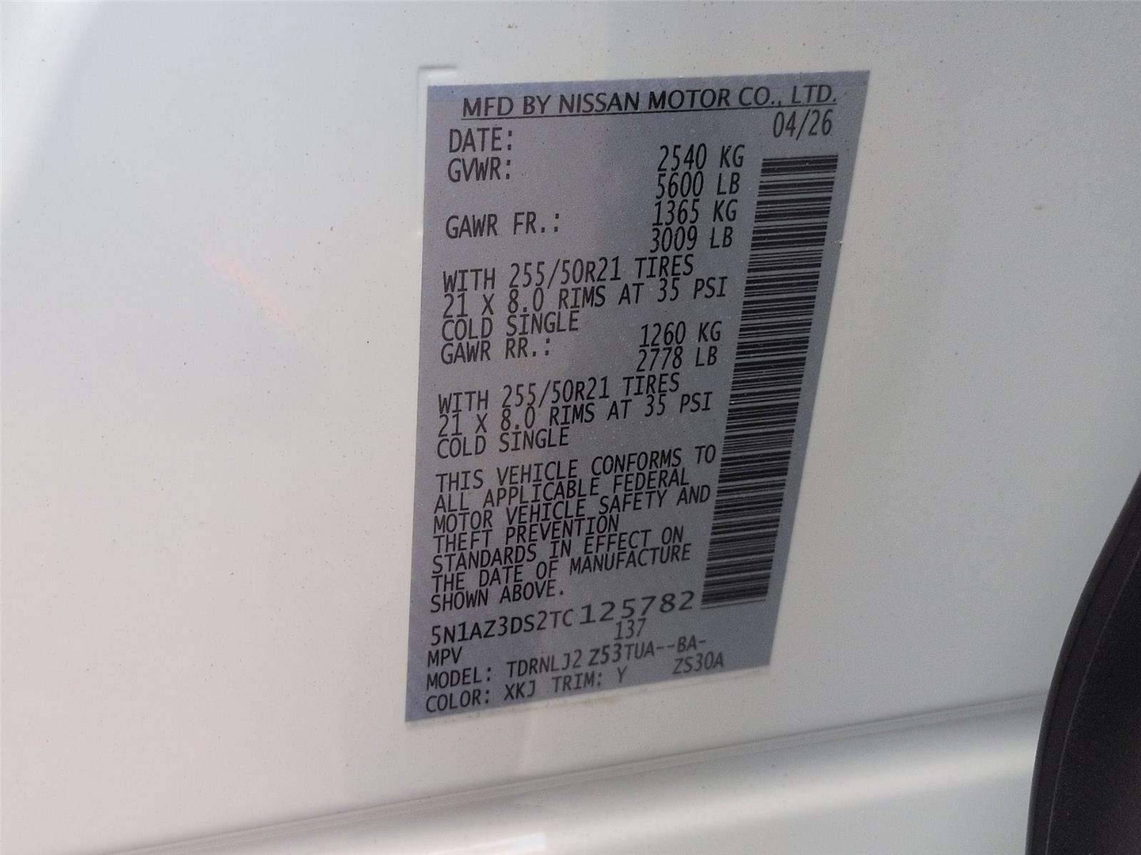 New 2026 Everest White Pearl Tricoat/Super Black Nissan Platinum image 42