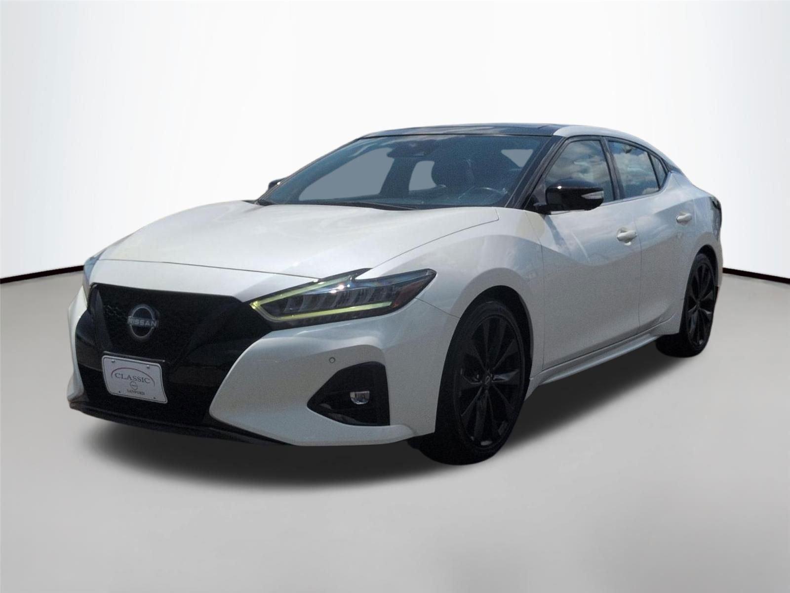 Pearl White Tricoat 2023 Nissan Maxima Sedan Front-Wheel Drive Continuously Variable Transmission