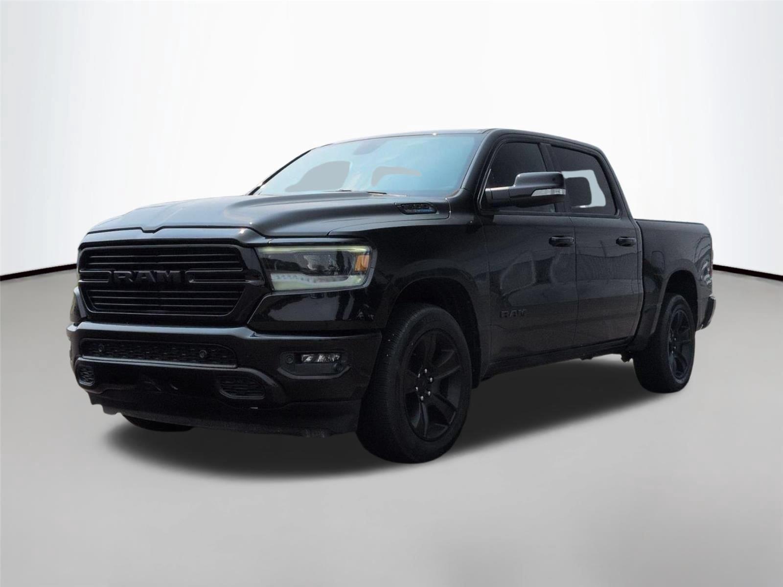 Diamond Black Crystal Pearlcoat 2021 RAM 1500 Pickup Truck Four-Wheel Drive 8-Speed Automatic
