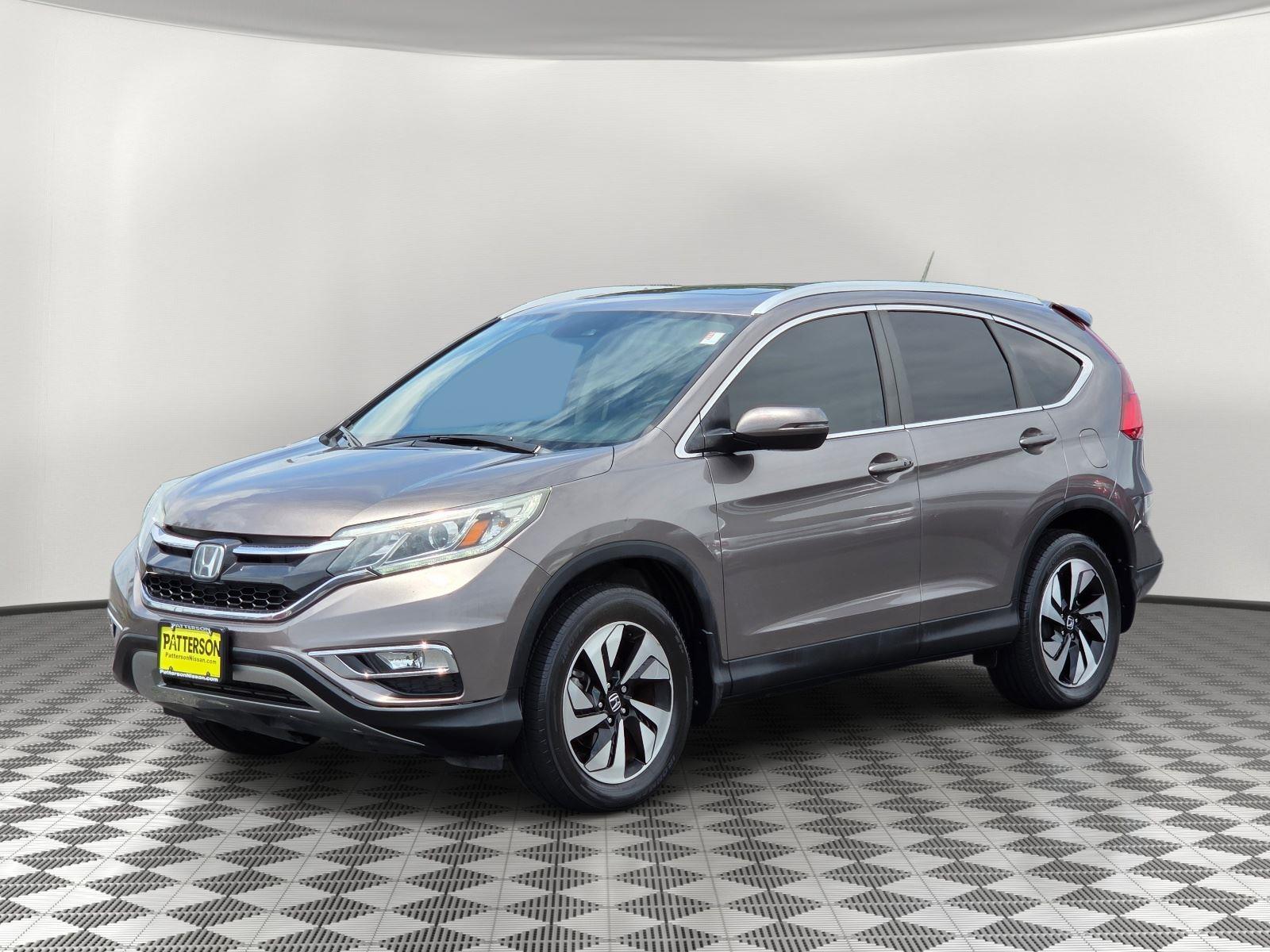Gray 2016 Honda CR-V Touring FWD SUV / Crossover Front-Wheel Drive Continuously Variable Transmission
