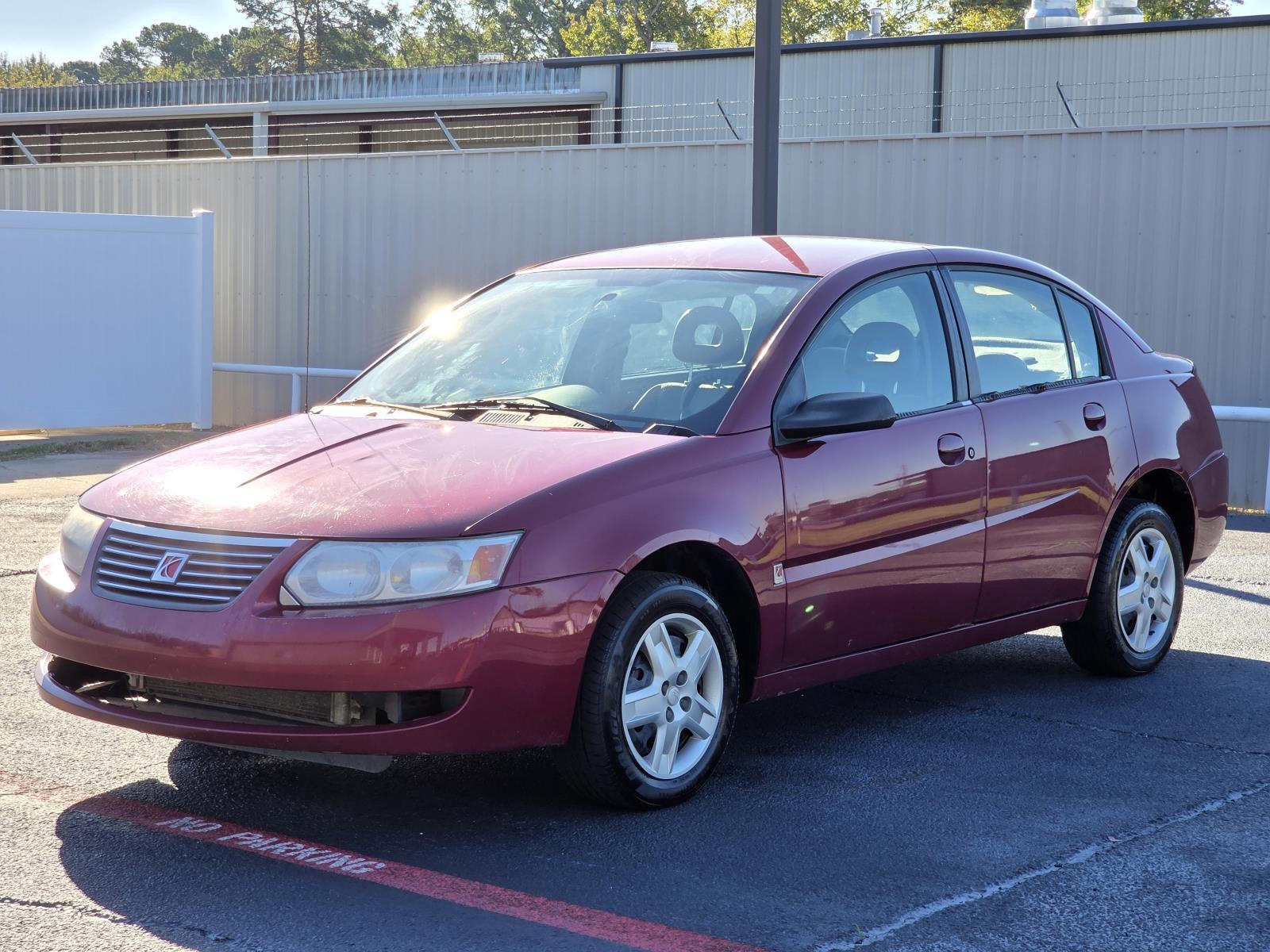 Berry Red 2007 Saturn ION Sedan Front-Wheel Drive 4-Speed Automatic