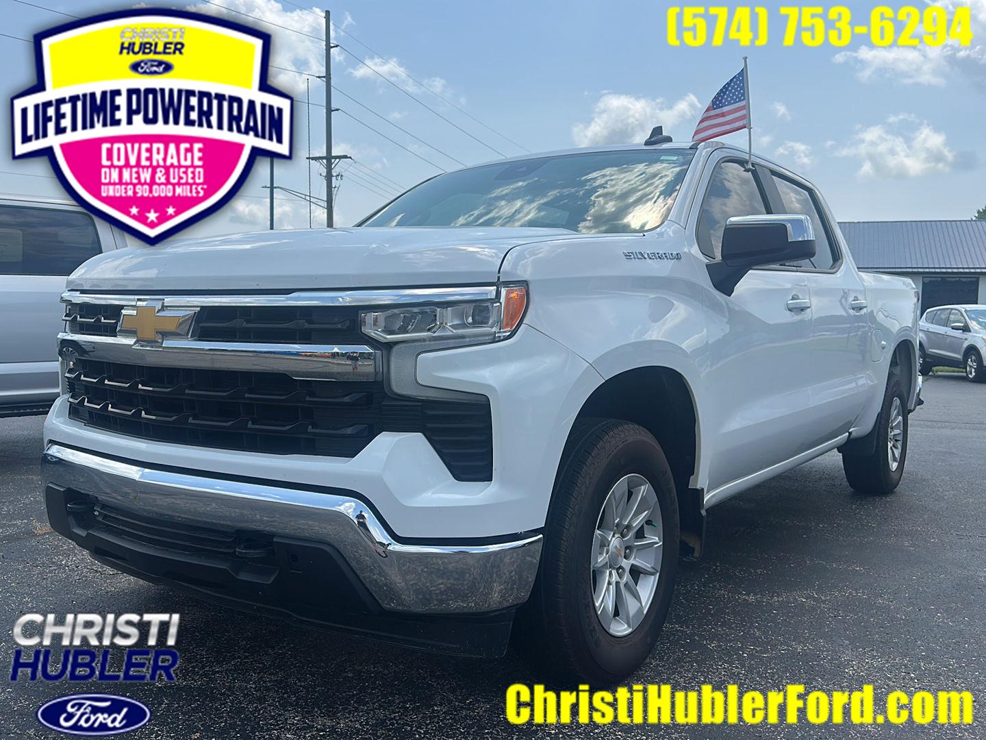 Summit White 2025 Chevrolet Silverado 1500 Pickup Truck Four-Wheel Drive Automatic