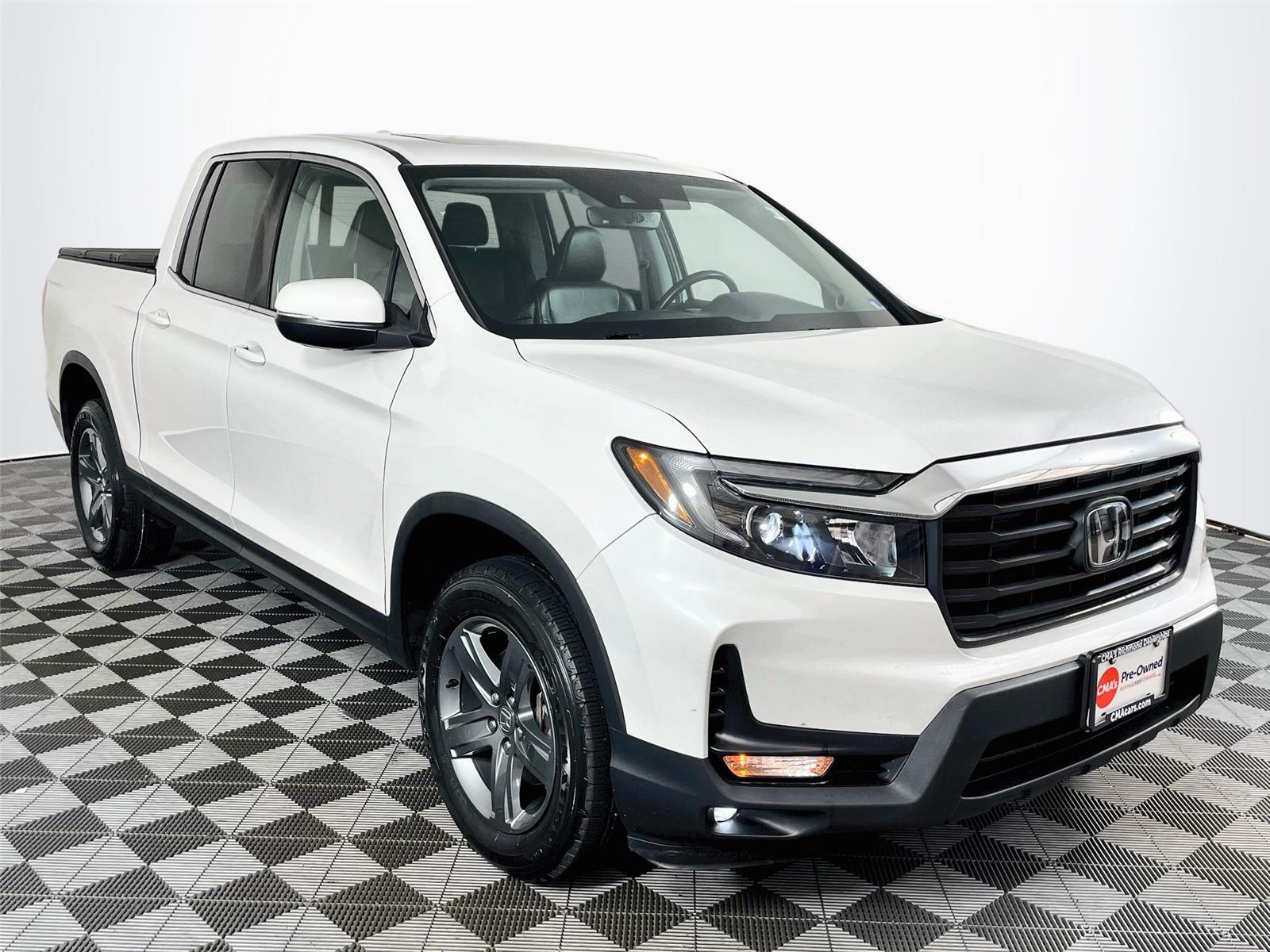 Platinum White Pearl 2023 Honda Ridgeline Pickup Truck All-Wheel Drive 9-Speed Automatic