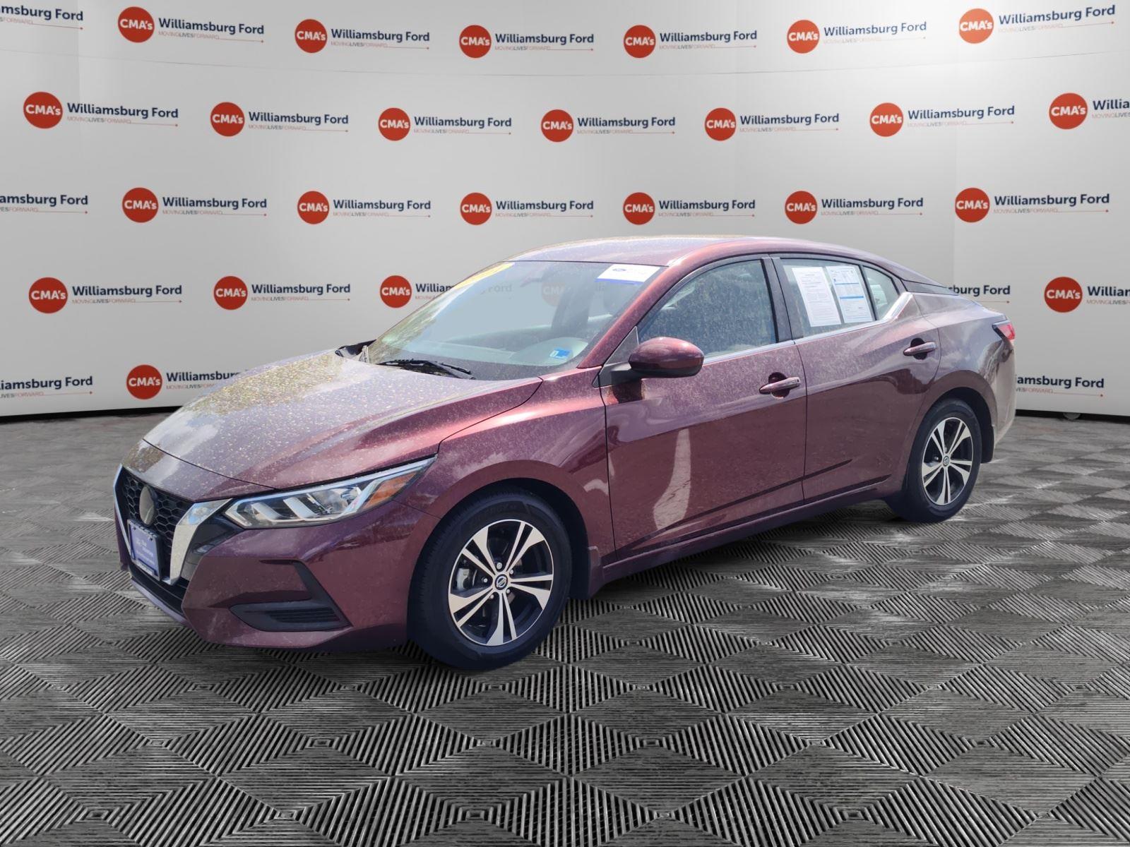 Rosewood Metallic 2021 Nissan Sentra SV FWD Sedan Front-Wheel Drive Continuously Variable Transmission