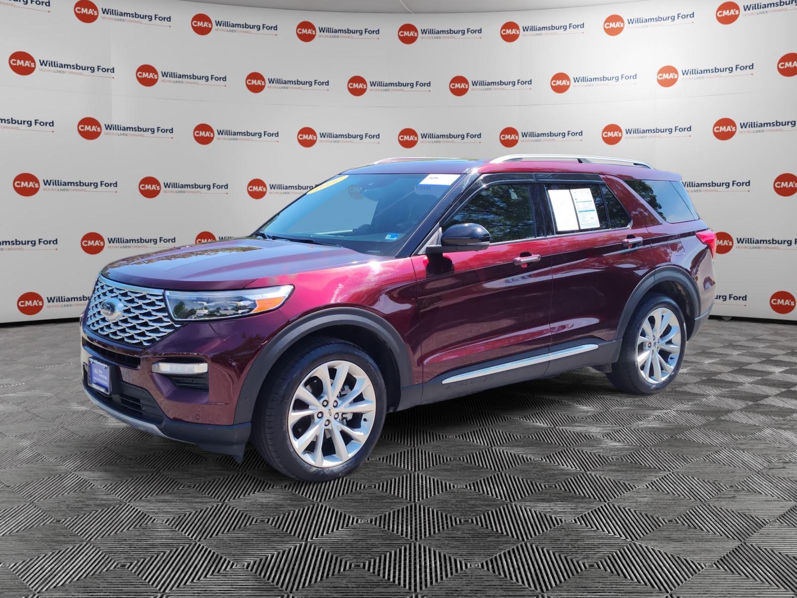 Red (Burgundy Velvet Metallic Tinted Clearcoat) 2022 Ford Explorer Platinum AWD SUV / Crossover All-Wheel Drive Automatic