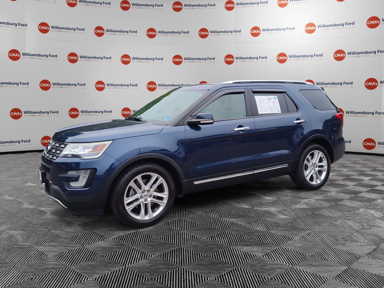 Blue Jeans Metallic 2017 Ford Explorer Limited SUV / Crossover Front-Wheel Drive 6-Speed Automatic