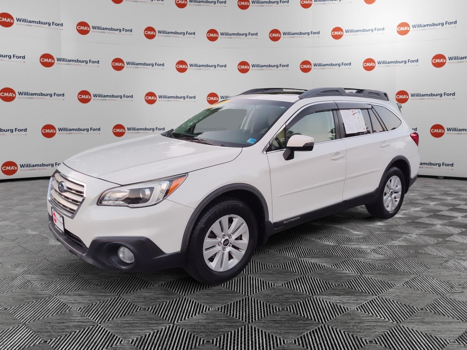 Crystal White Pearl 2016 Subaru Outback 2.5i Premium Wagon All-Wheel Drive Continuously Variable Transmission