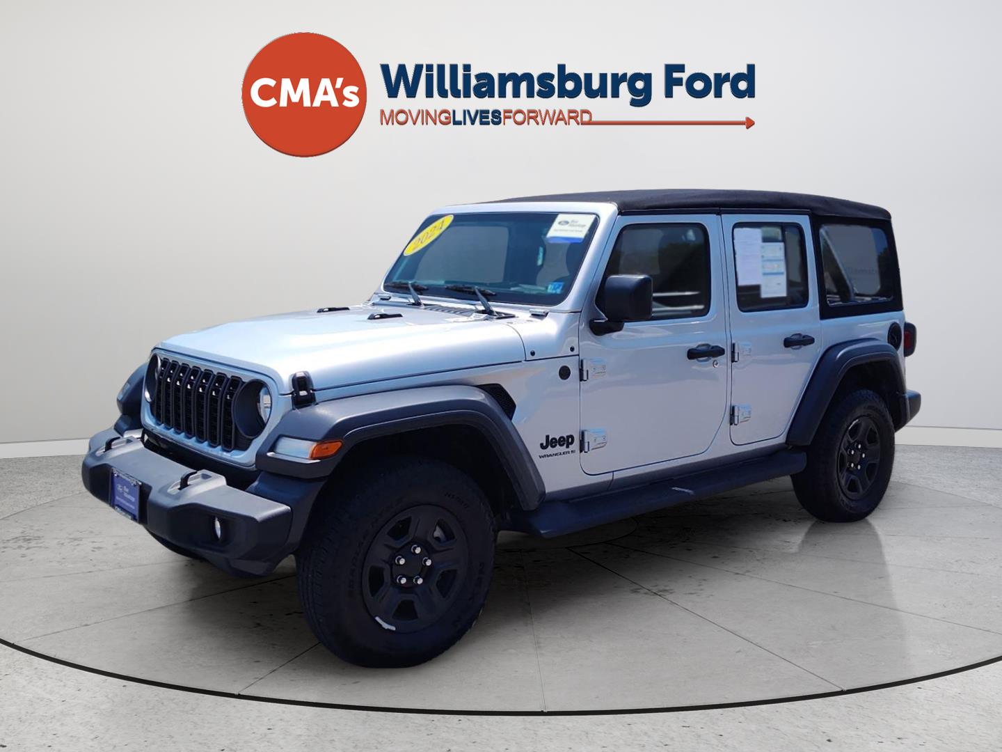 Silver Zynith Clearcoat 2024 Jeep Wrangler SUV / Crossover Four-Wheel Drive 8-Speed Automatic