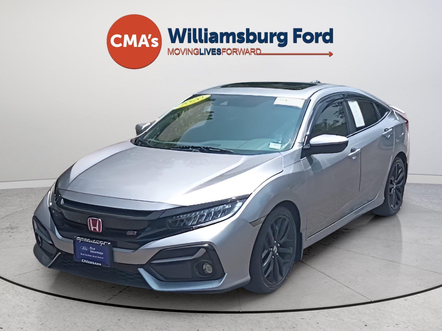 Lunar Silver Metallic 2020 Honda Civic Sedan Front-Wheel Drive 6-Speed Manual