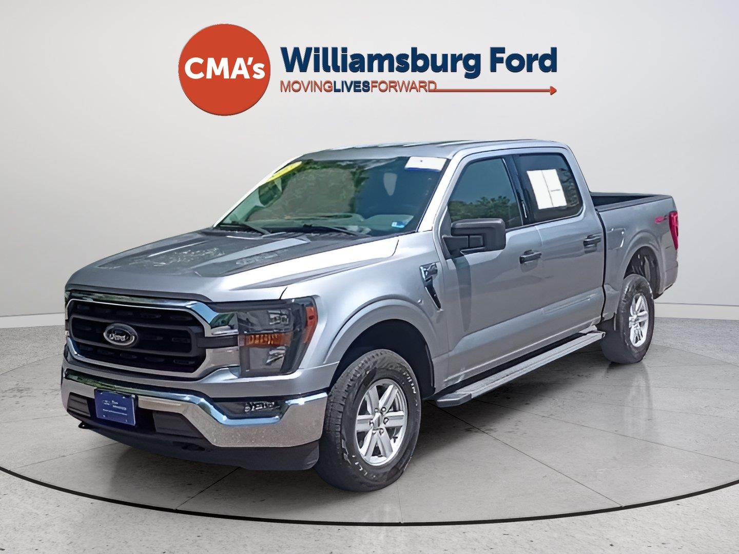 Iconic Silver Metallic 2023 Ford F-150 Pickup Truck Four-Wheel Drive Automatic
