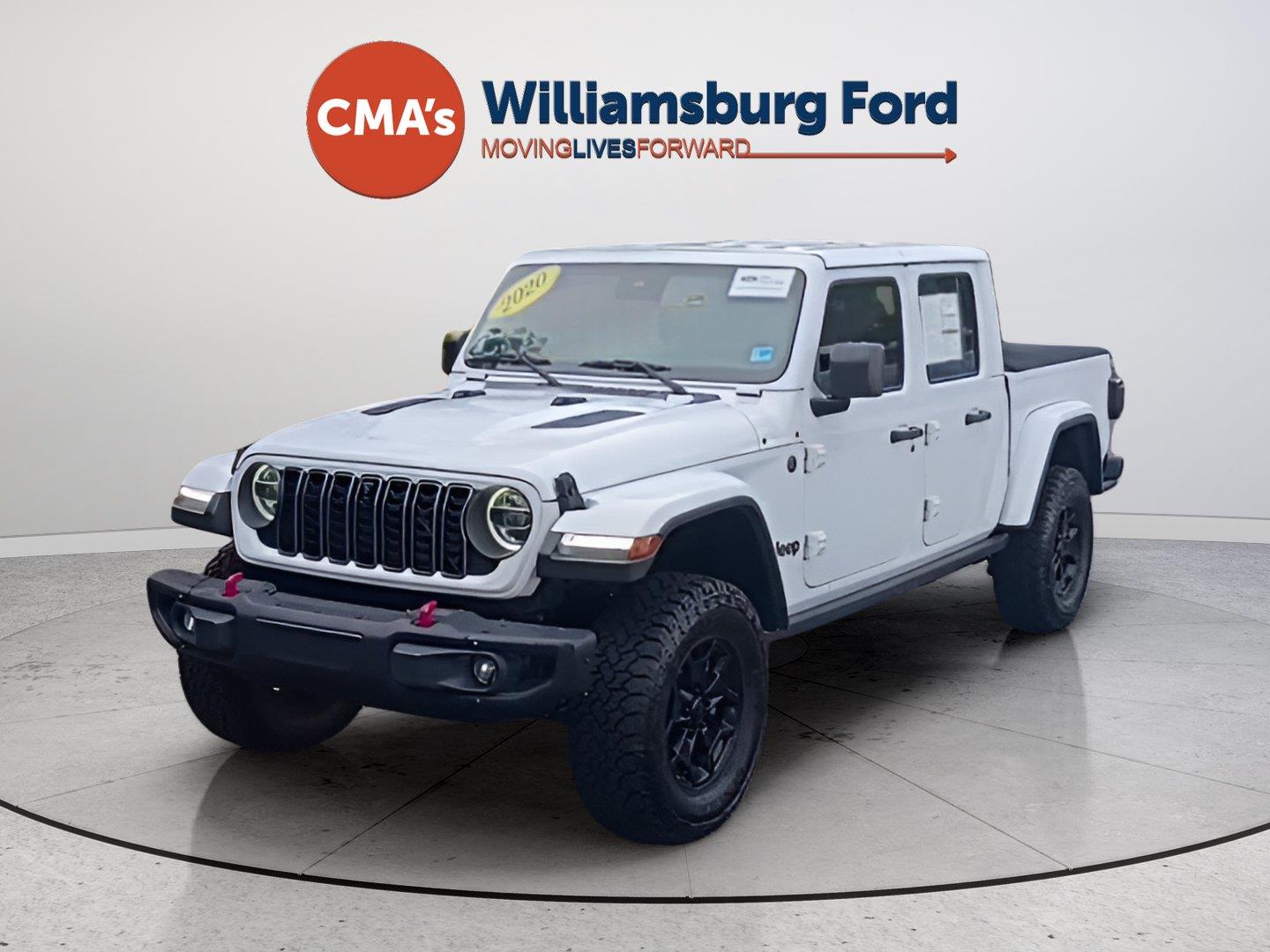 Bright White Clearcoat 2020 Jeep Gladiator Pickup Truck Four-Wheel Drive 8-Speed Automatic