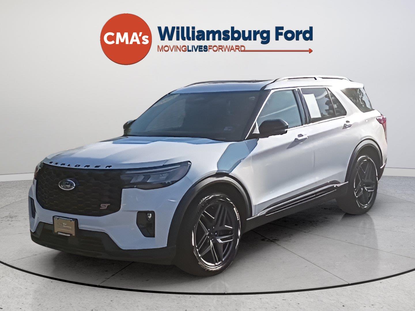 Star White Metallic Tri-Coat 2025 Ford Explorer SUV / Crossover All-Wheel Drive Automatic
