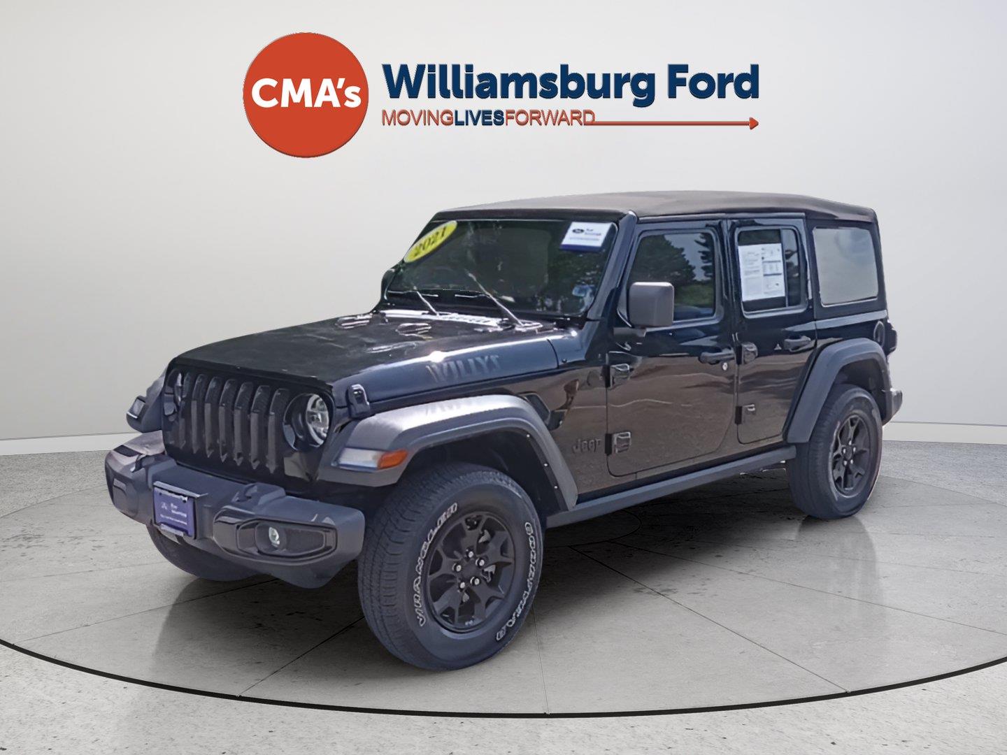 Black Clearcoat 2021 Jeep Wrangler SUV / Crossover Four-Wheel Drive 8-Speed Automatic