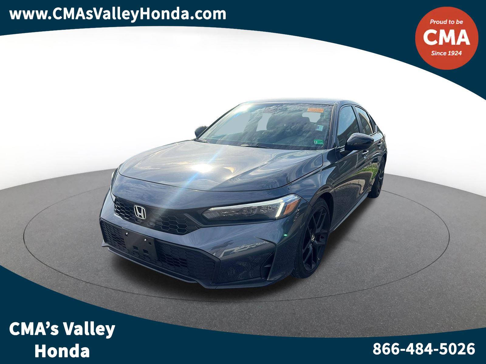 Meteorite Gray Metallic 2025 Honda Civic Hatchback Hatchback Front-Wheel Drive Continuously Variable Transmission