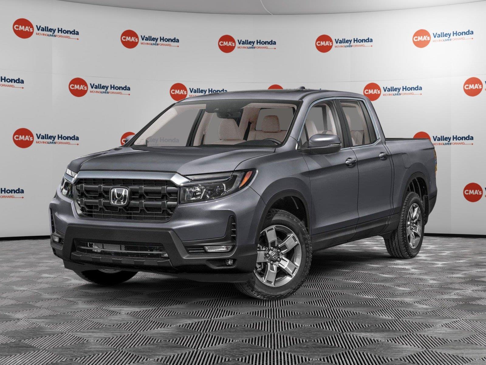 Gray (Modern Steel Metallic) 2026 Honda Ridgeline Pickup Truck All-Wheel Drive 9-Speed Automatic