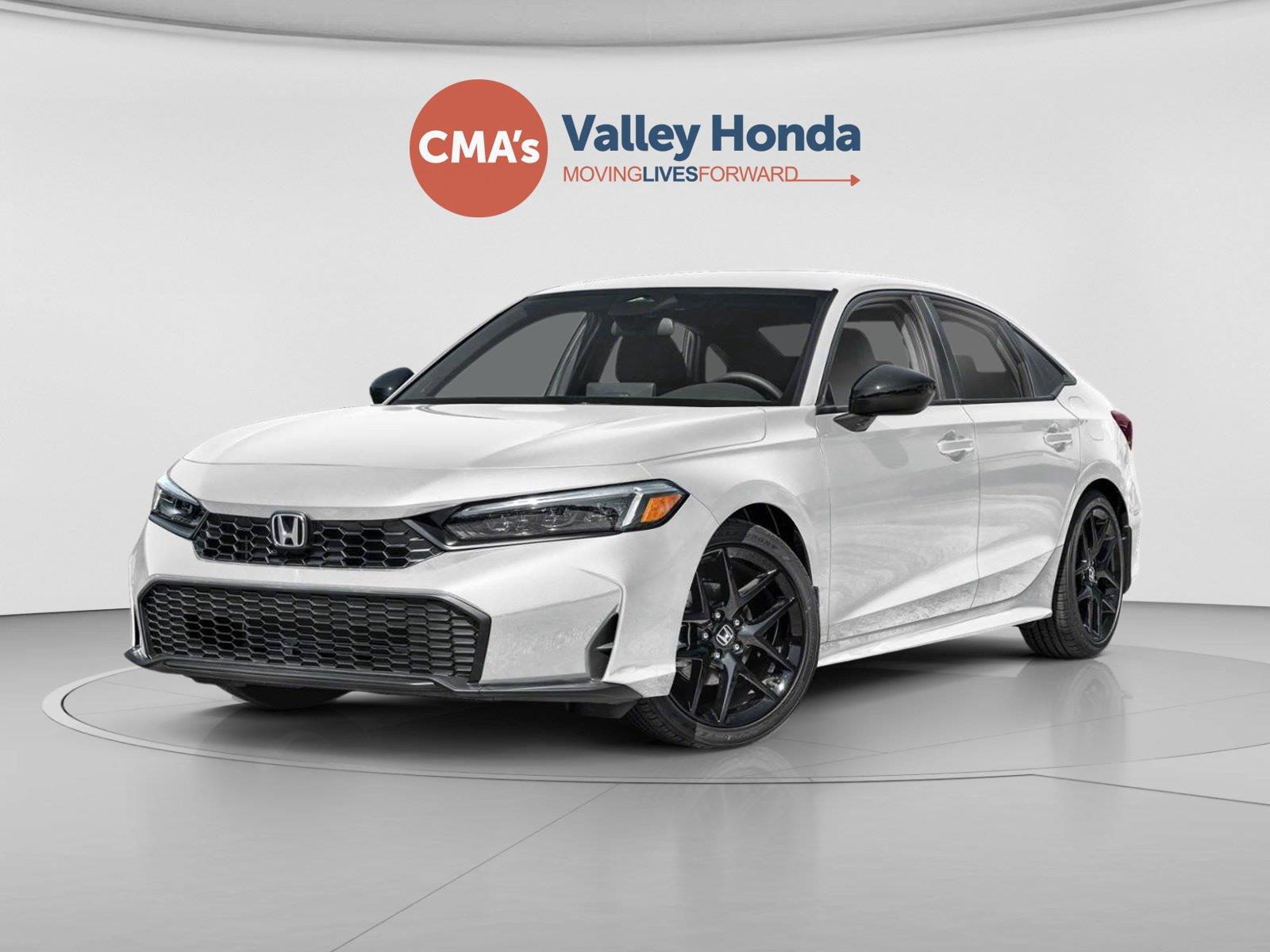 Platinum White Pearl 2026 Honda Civic Sedan Front-Wheel Drive Continuously Variable Transmission