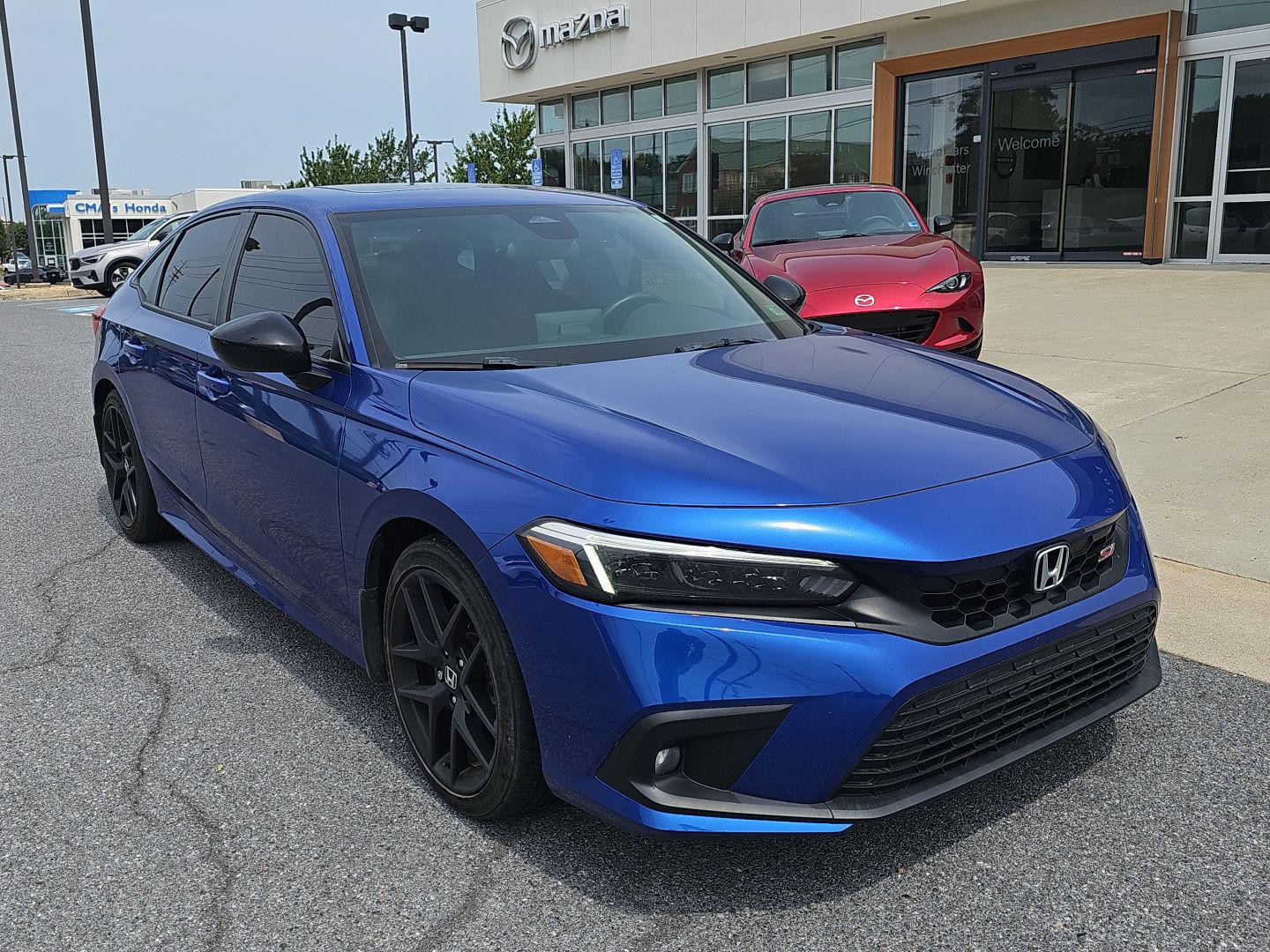 Aegean Blue Metallic 2022 Honda Civic Sedan Front-Wheel Drive 6-Speed Manual