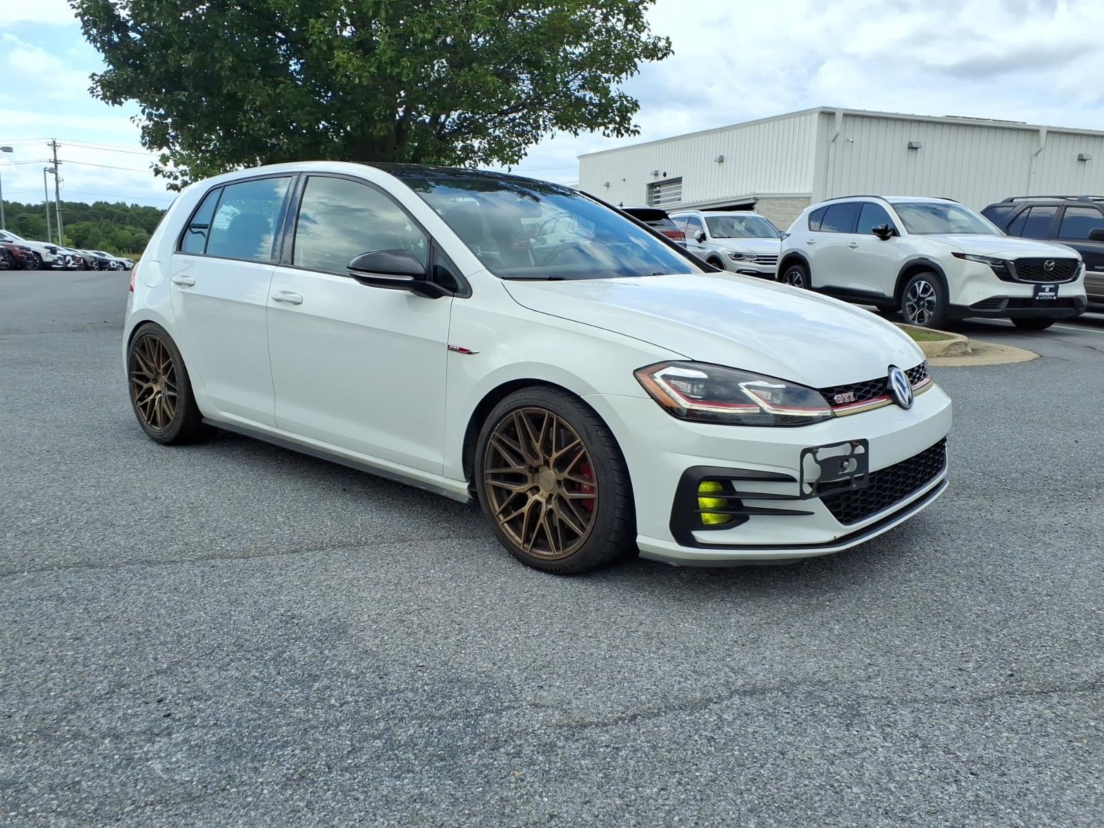 Pure White 2021 Volkswagen Golf GTI Hatchback Front-Wheel Drive Automatic