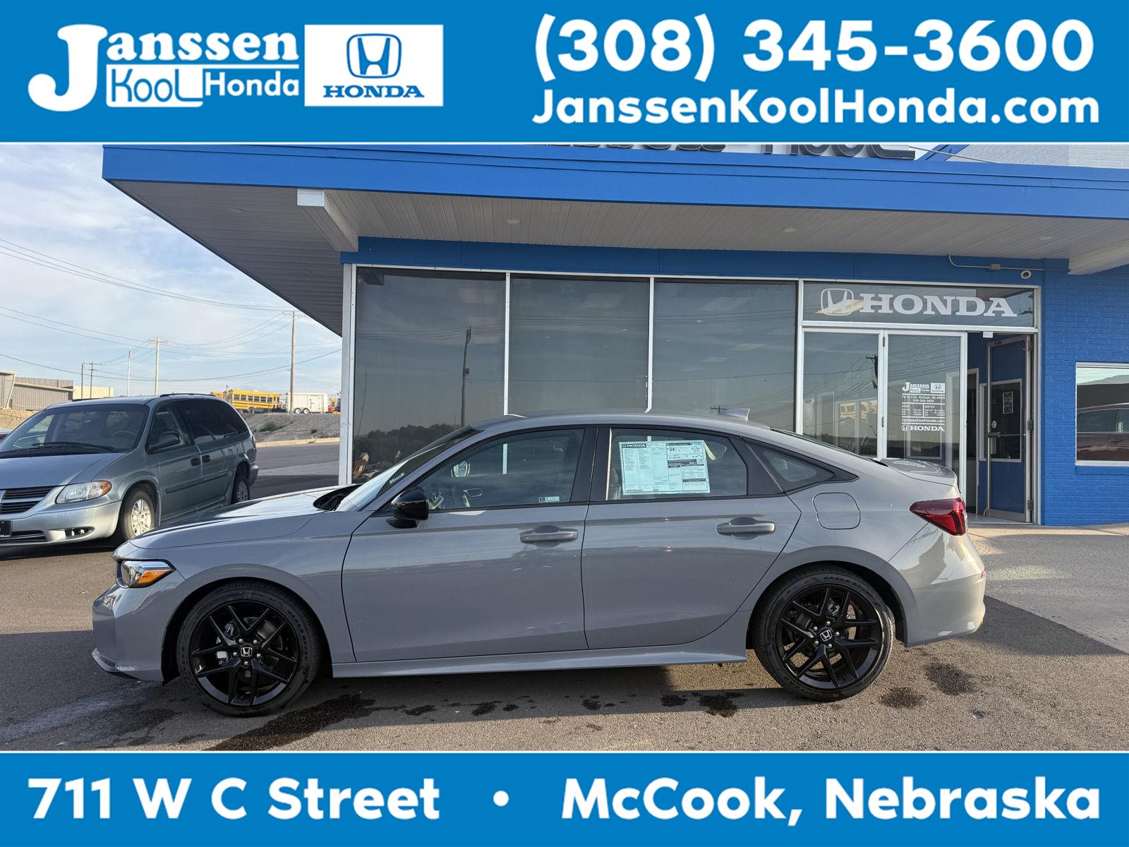 Urban Gray Pearl 2026 Honda Civic Sedan Front-Wheel Drive Continuously Variable Transmission