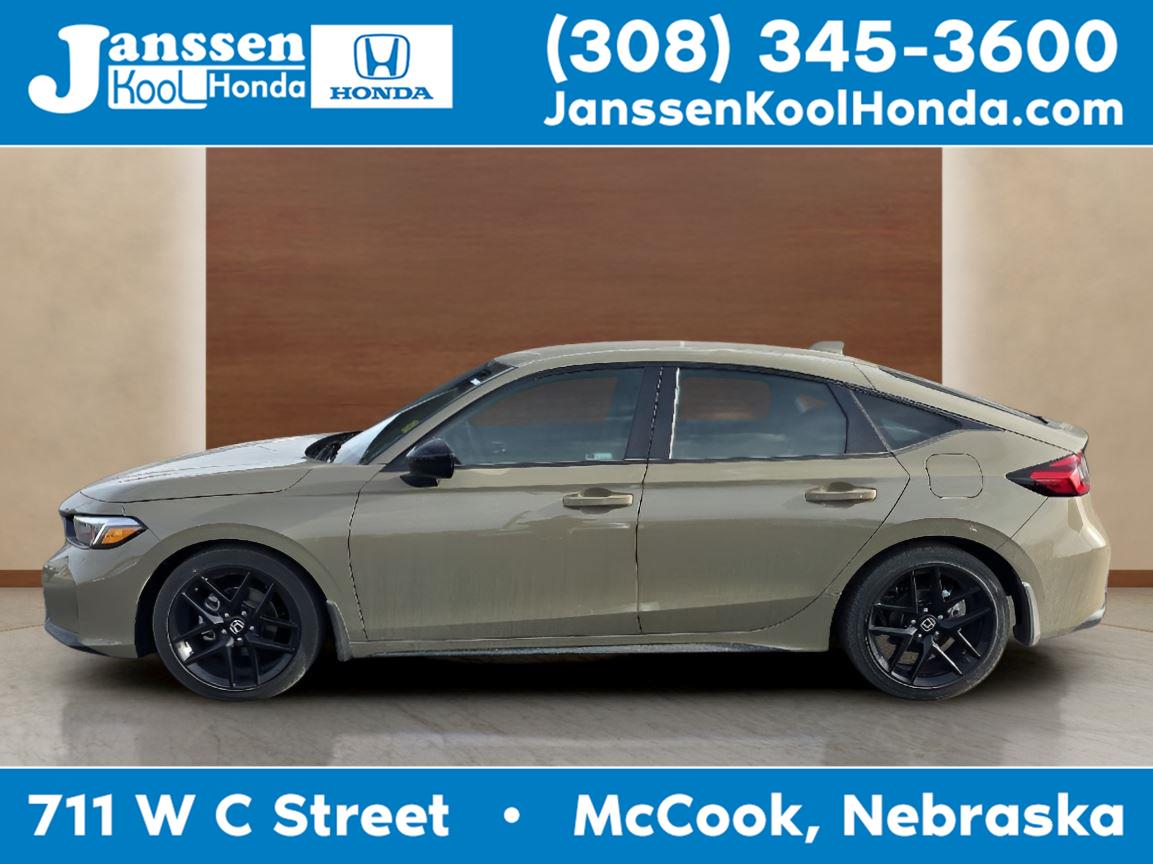 Crystal Black Pearl 2026 Honda Civic Hatchback Sport FWD Hatchback Front-Wheel Drive Continuously Variable Transmission