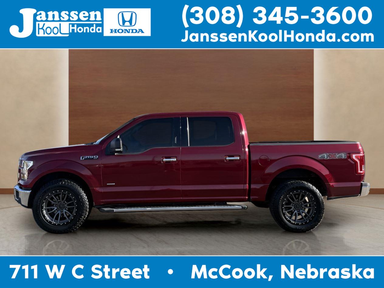 Ruby Red Metallic Tinted Clearcoat 2015 Ford F-150 XLT SuperCrew 4WD Pickup Truck Four-Wheel Drive 6-Speed Automatic