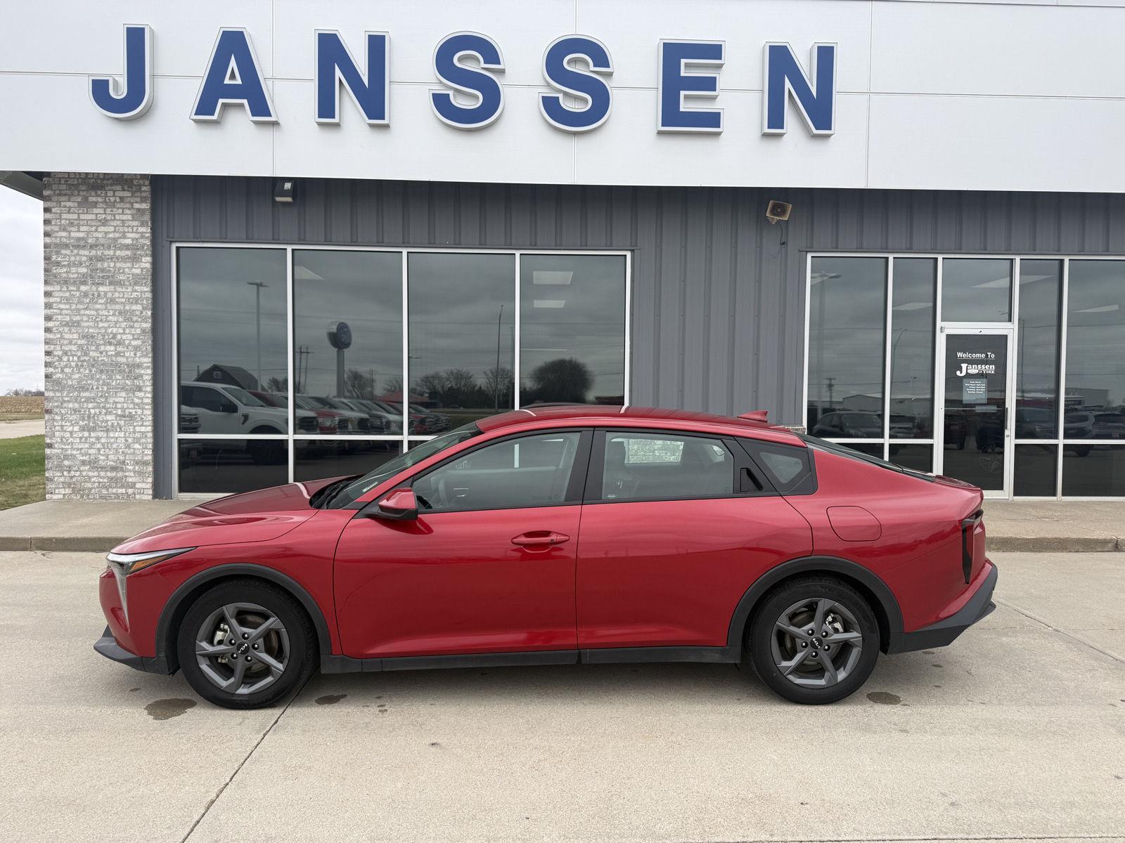 Currant Red 2025 Kia K4 LXS FWD Sedan Front-Wheel Drive Continuously Variable Transmission