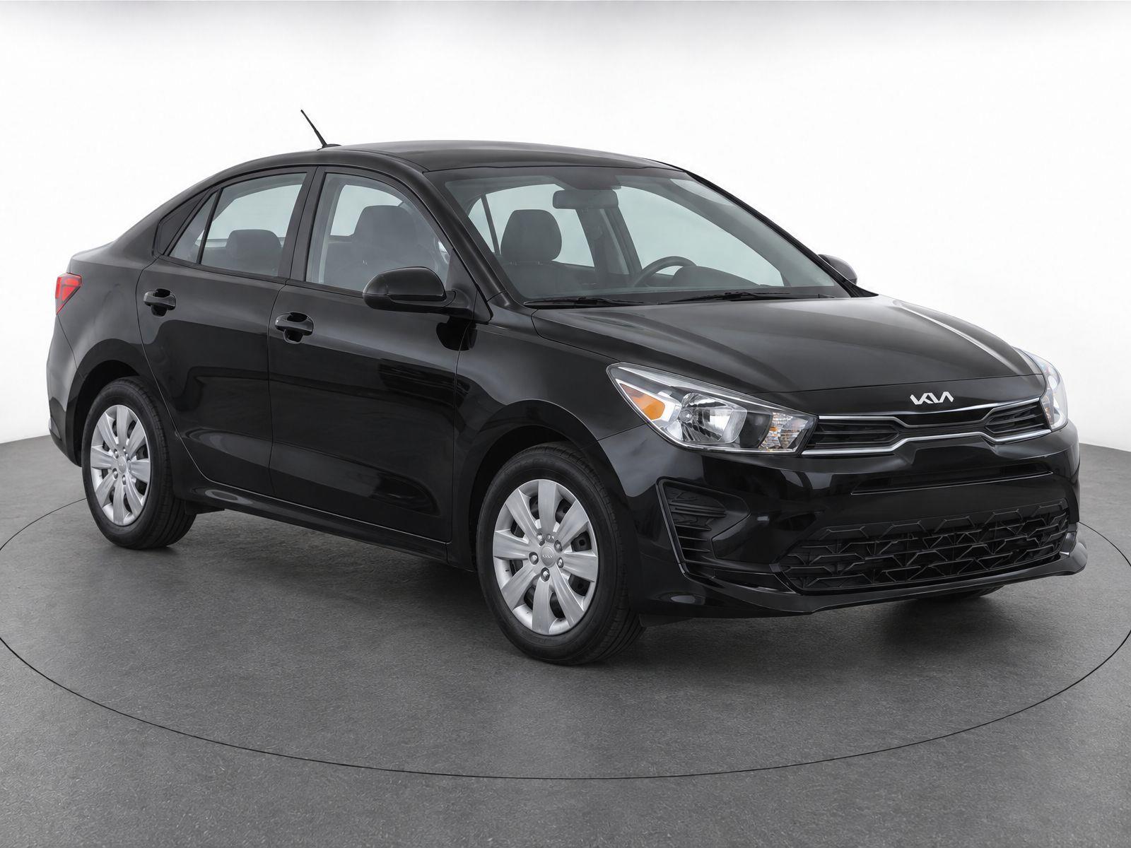 Aurora Black 2023 Kia Rio Sedan Front-Wheel Drive Continuously Variable Transmission