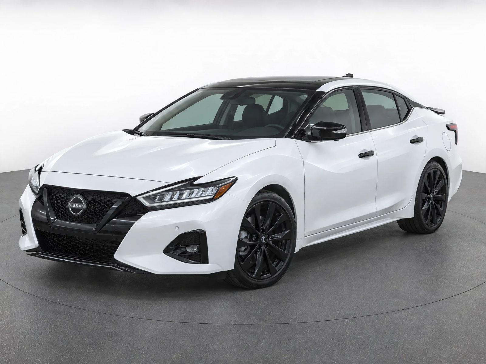 Pearl White Tricoat 2023 Nissan Maxima Sedan Front-Wheel Drive Continuously Variable Transmission