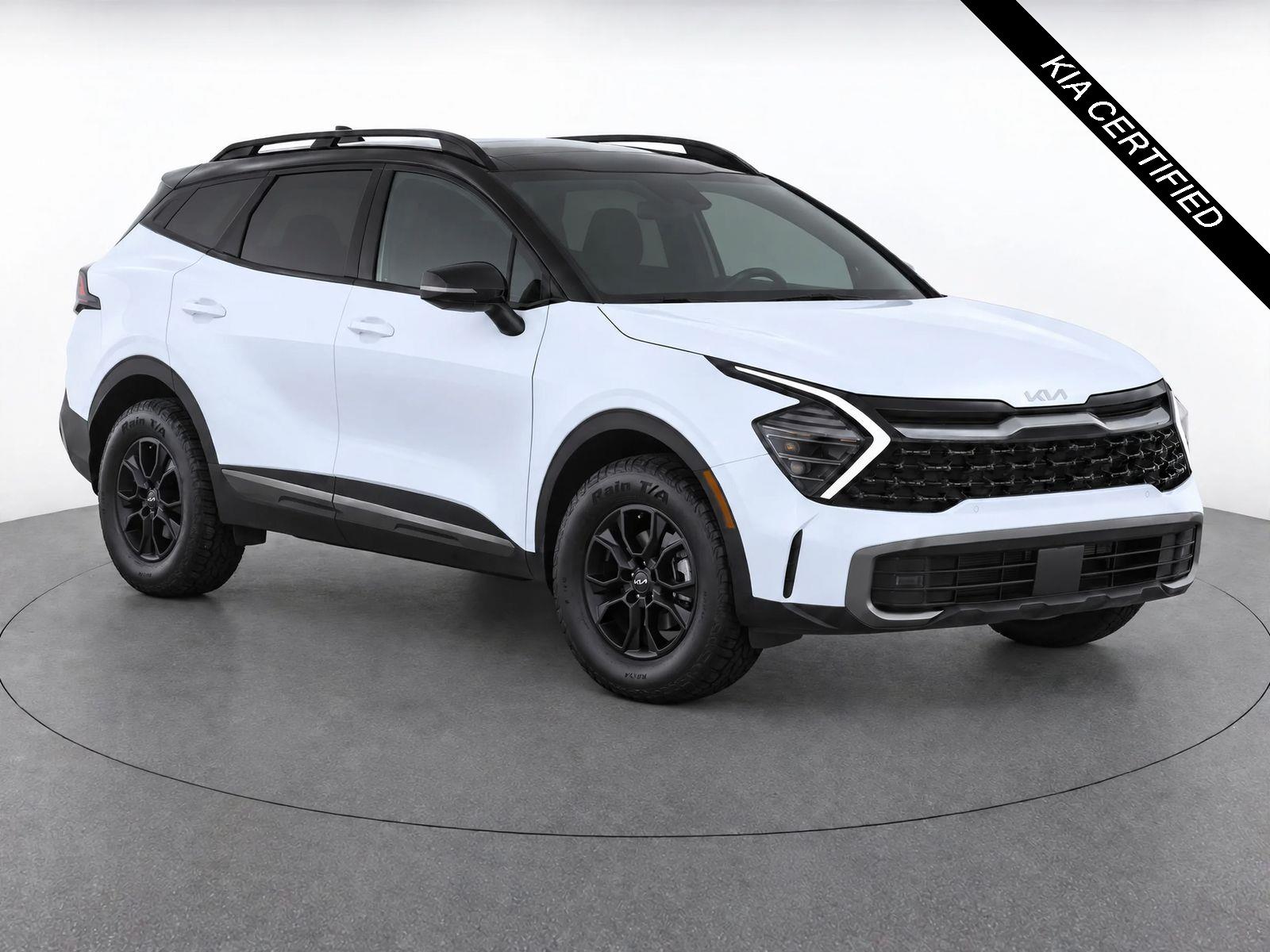Glacial White Pearl/Ebony Black Roof 2024 Kia Sportage SUV / Crossover All-Wheel Drive Automatic