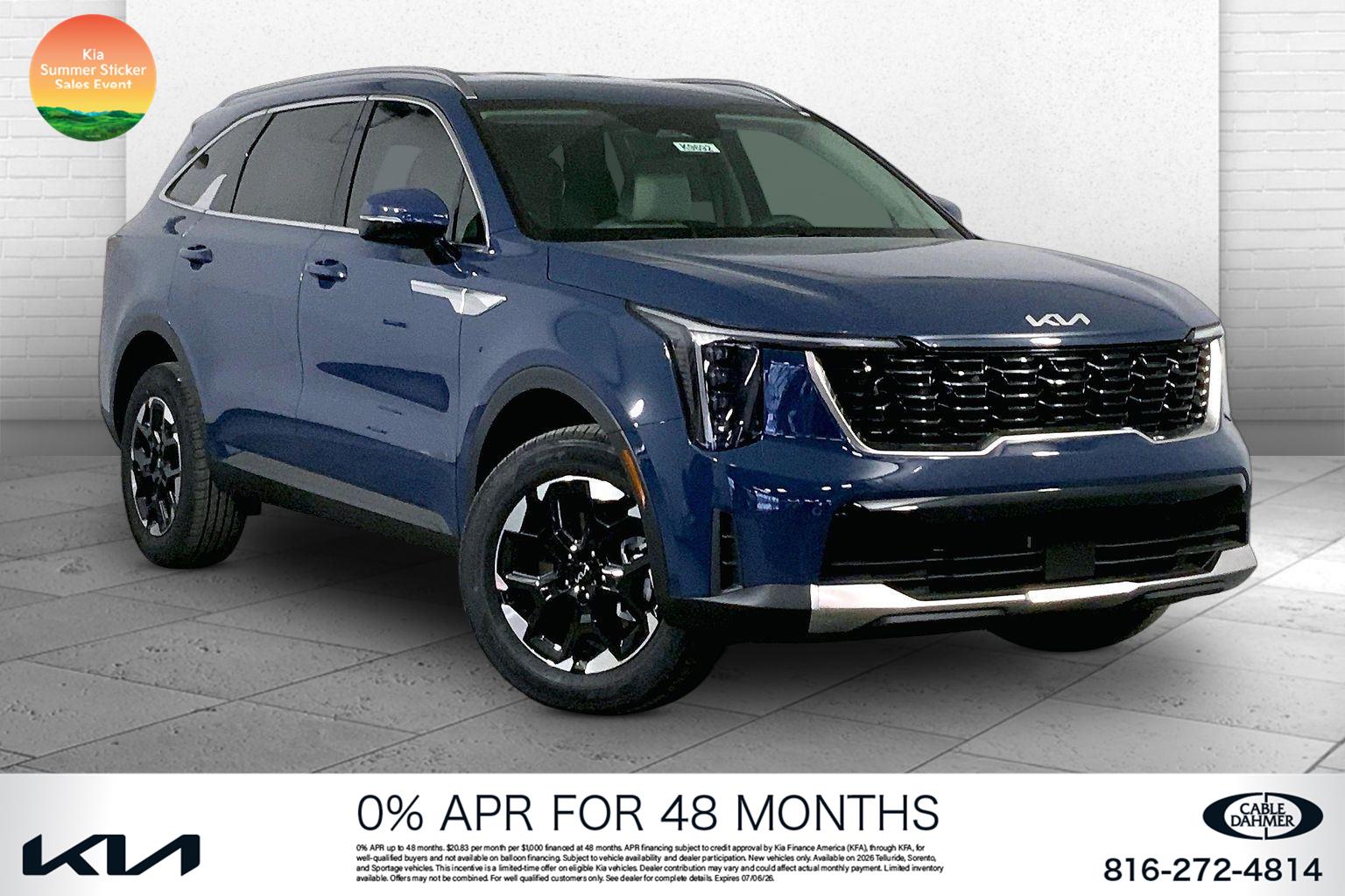 Midnight Lake Blue 2026 Kia Sorento SUV / Crossover All-Wheel Drive Automatic