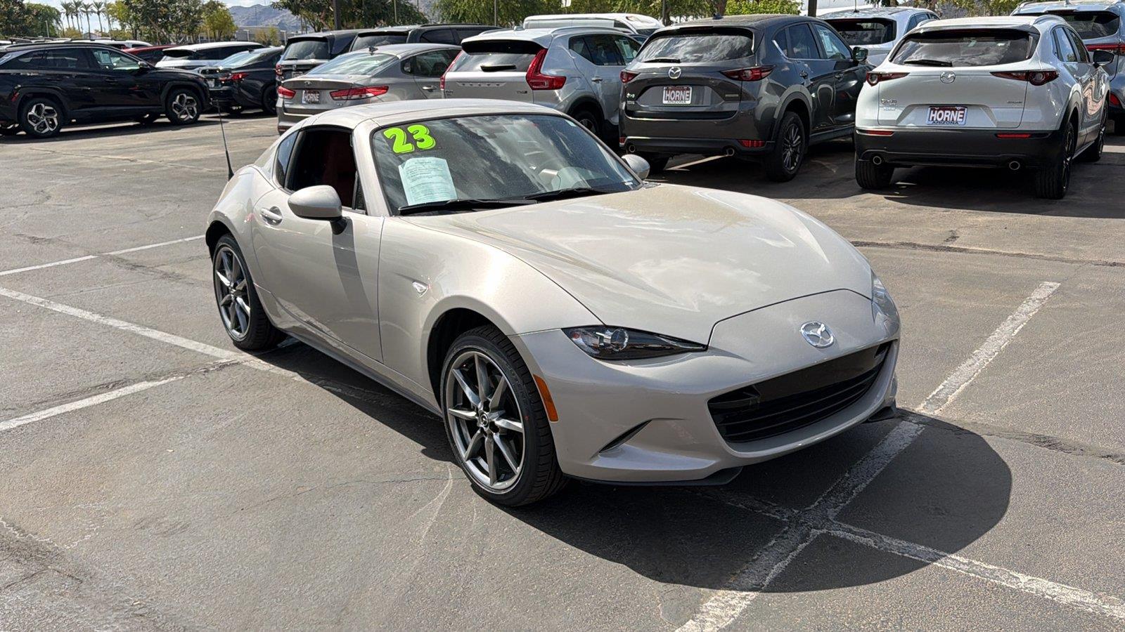 Gray (Platinum Quartz Metallic) 2023 Mazda MX-5 Miata Convertible Rear-Wheel Drive Automatic