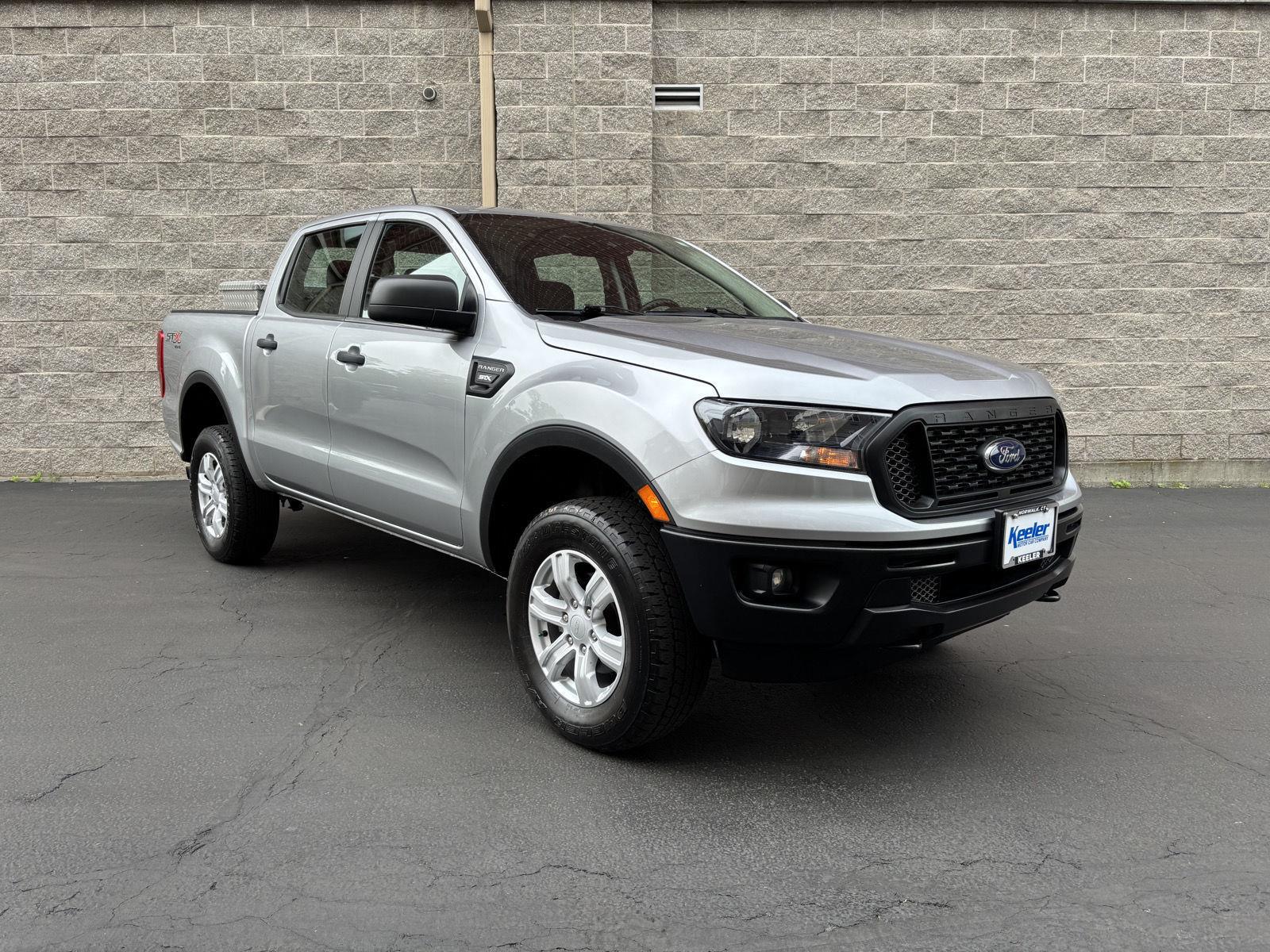 Iconic Silver 2021 Ford Ranger XL SuperCrew 4WD Pickup Truck Four-Wheel Drive Automatic