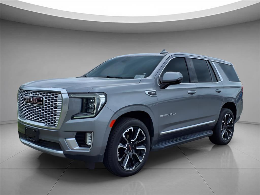 Gray (Satin Steel Metallic) 2021 GMC Yukon Denali 4WD SUV / Crossover Four-Wheel Drive Automatic