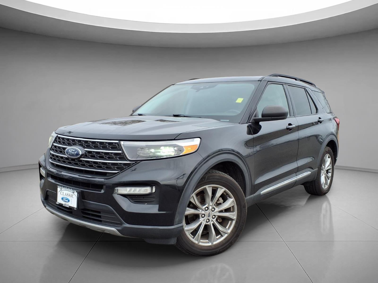 Agate Black Metallic 2021 Ford Explorer XLT AWD SUV / Crossover All-Wheel Drive Automatic