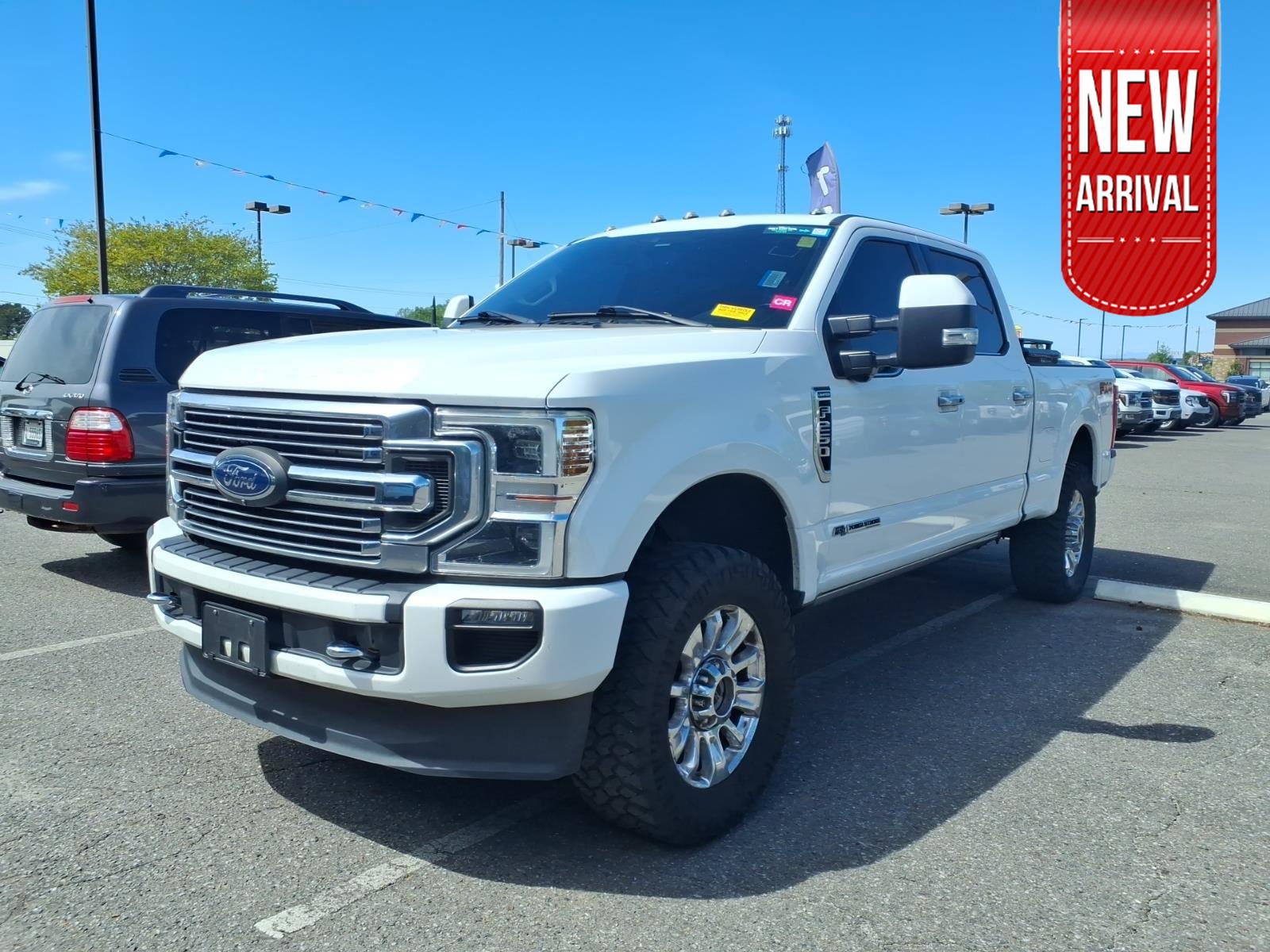 Star White Metallic Tri-Coat 2021 Ford F-250 Super Duty Limited Crew Cab 4WD Pickup Truck Four-Wheel Drive Automatic