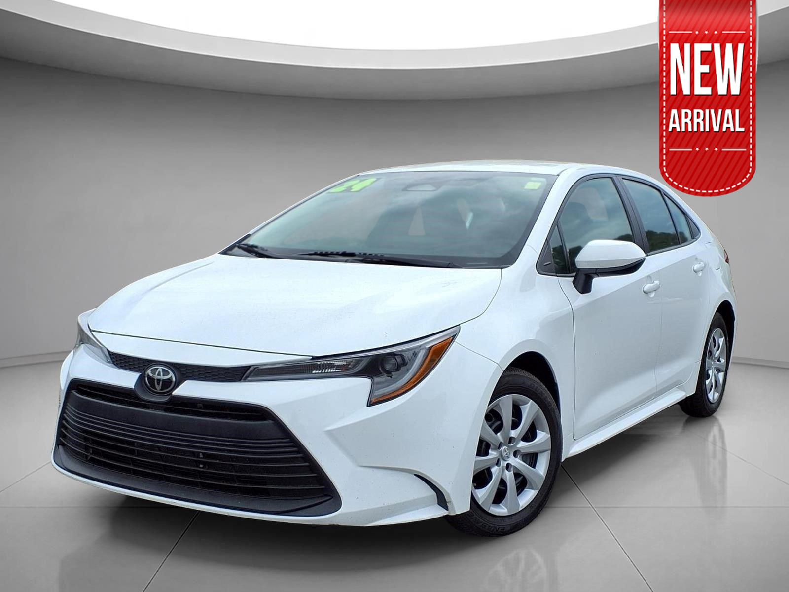 Midnight Black Metallic 2024 Toyota Corolla LE FWD Sedan Front-Wheel Drive Continuously Variable Transmission