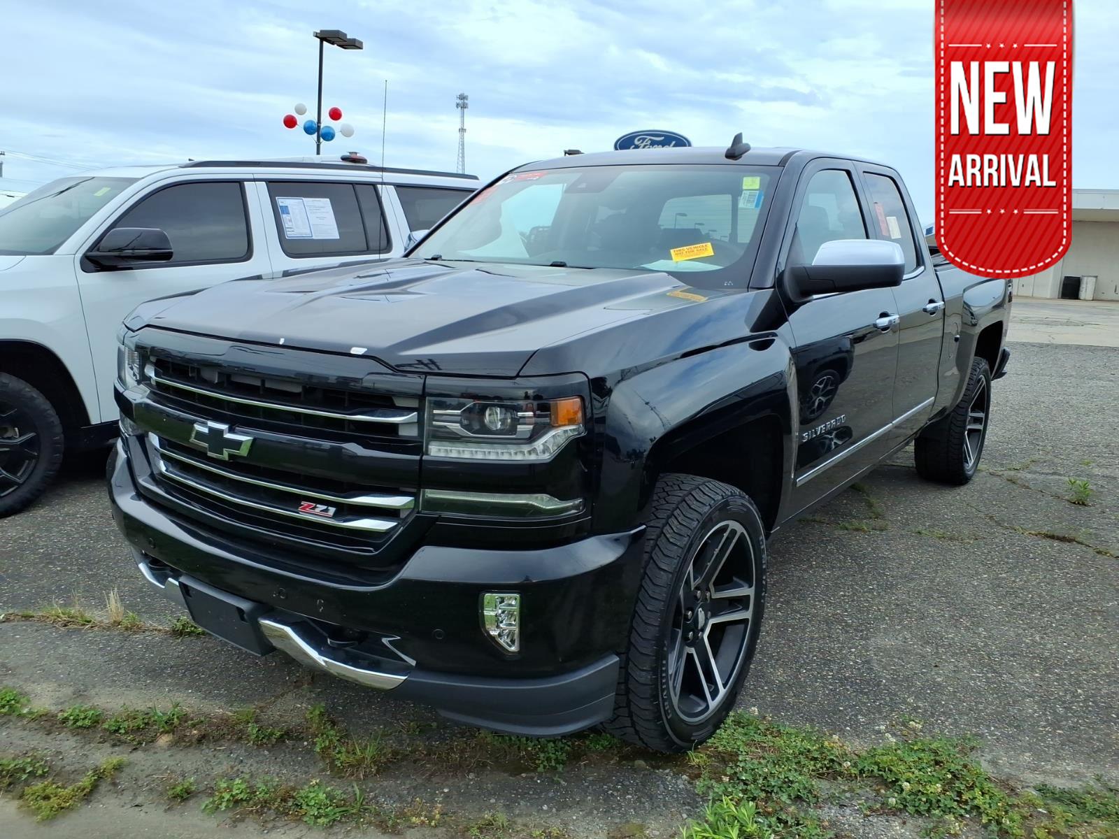 Black 2017 Chevrolet Silverado 1500 LTZ Double Cab 4WD Pickup Truck Four-Wheel Drive 8-Speed Automatic