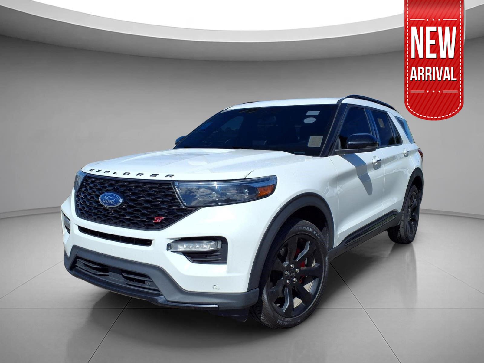 Star White Metallic Tri-Coat 2023 Ford Explorer SUV / Crossover All-Wheel Drive Automatic