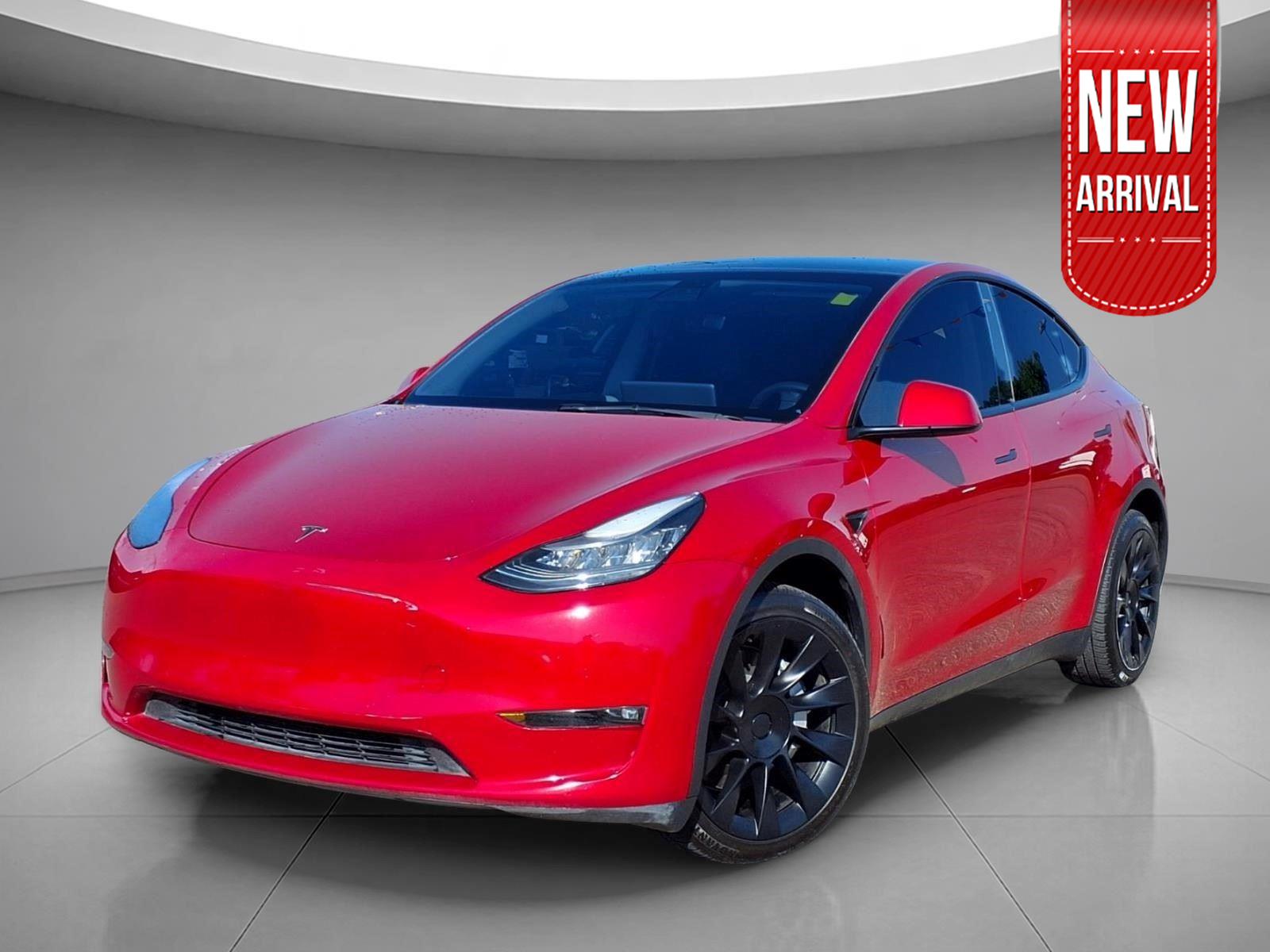 Red Multi-Coat 2021 Tesla Model Y SUV / Crossover All-Wheel Drive Automatic
