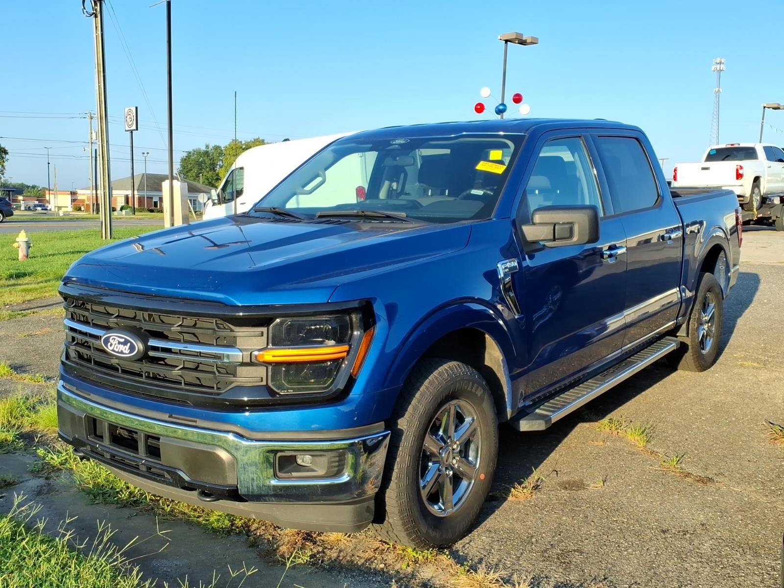 Blue 2025 Ford F-150 Pickup Truck Four-Wheel Drive Automatic