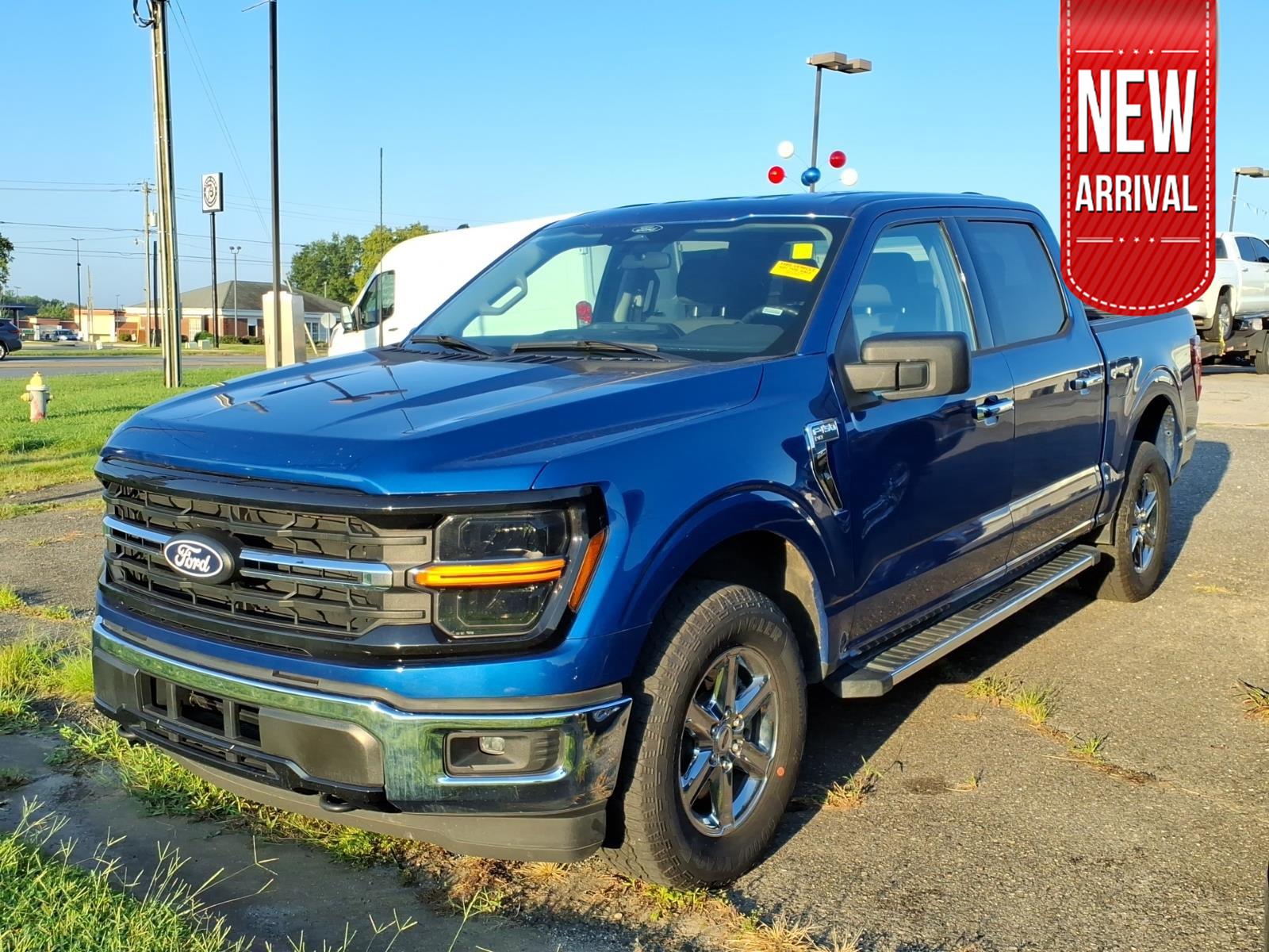 Blue 2025 Ford F-150 Pickup Truck Four-Wheel Drive Automatic