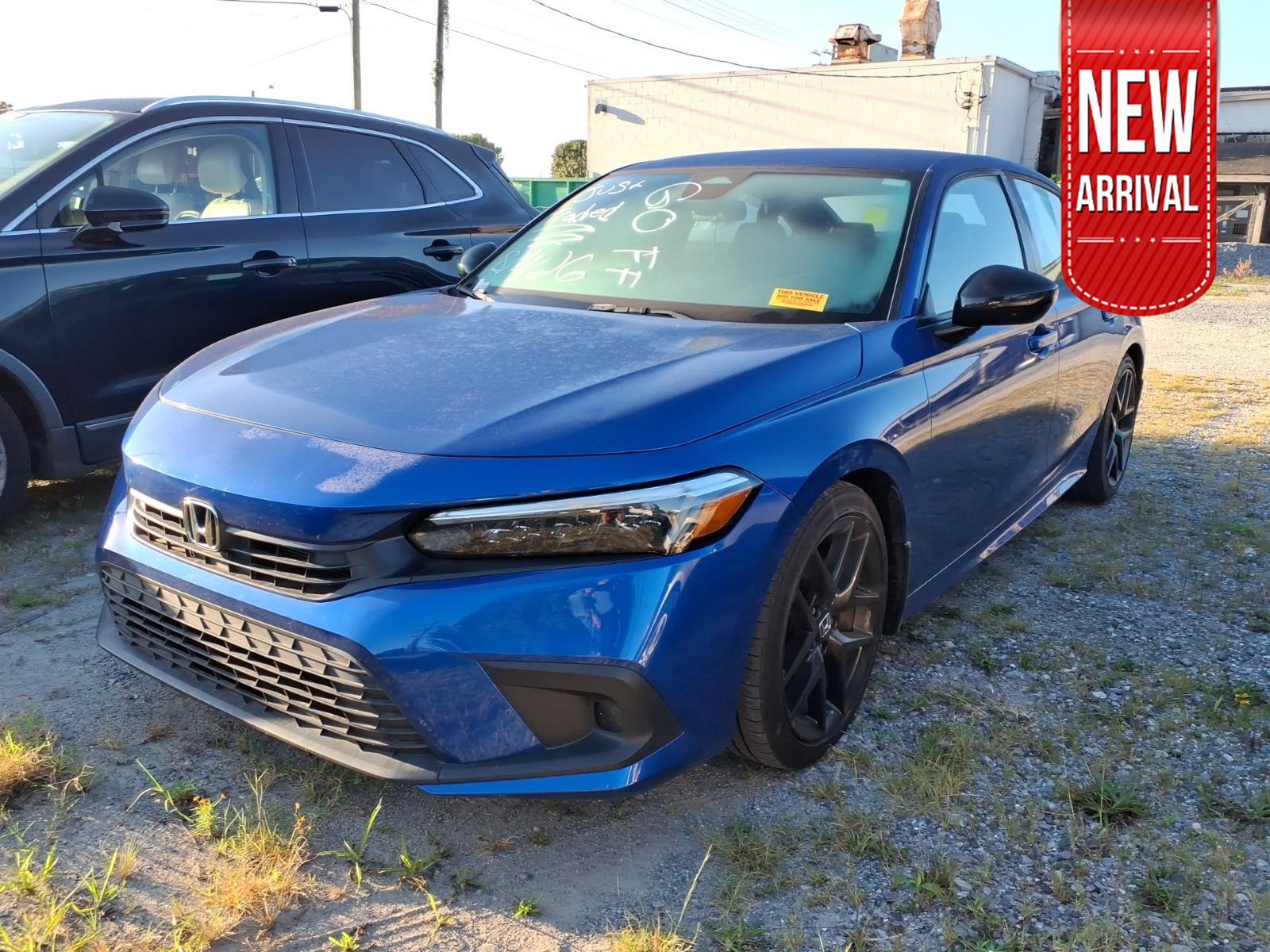 Aegean Blue Metallic 2024 Honda Civic Sedan Front-Wheel Drive Continuously Variable Transmission