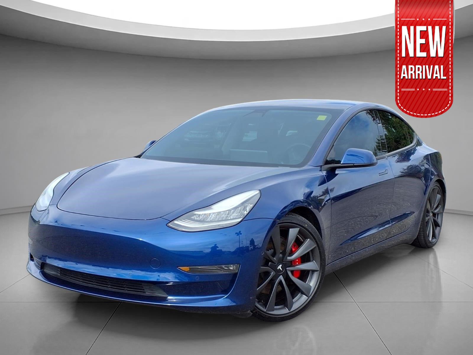 Deep Blue Metallic 2019 Tesla Model 3 Sedan All-Wheel Drive Automatic