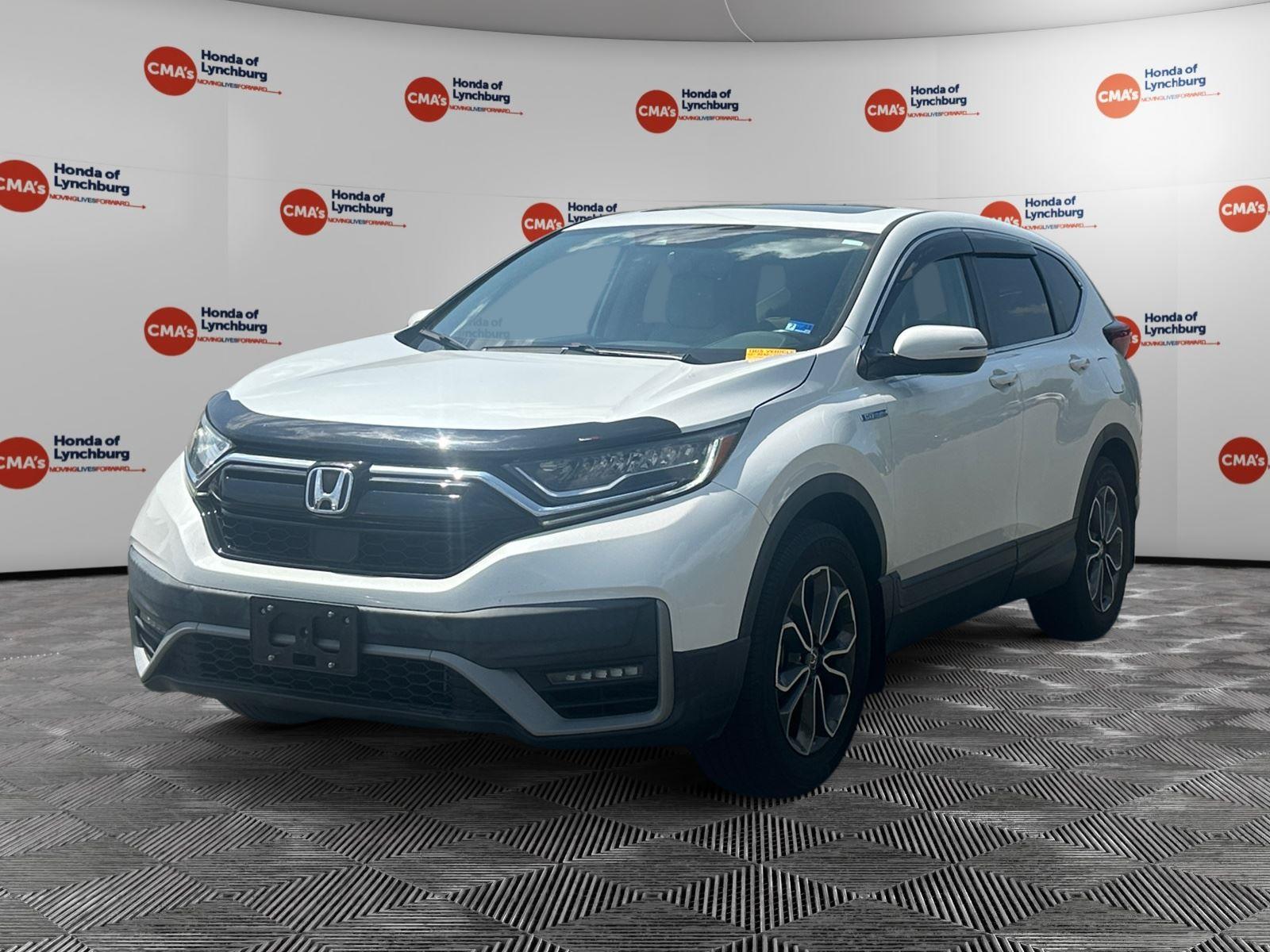 Platinum White Pearl 2021 Honda CR-V Hybrid SUV / Crossover All-Wheel Drive Continuously Variable Transmission