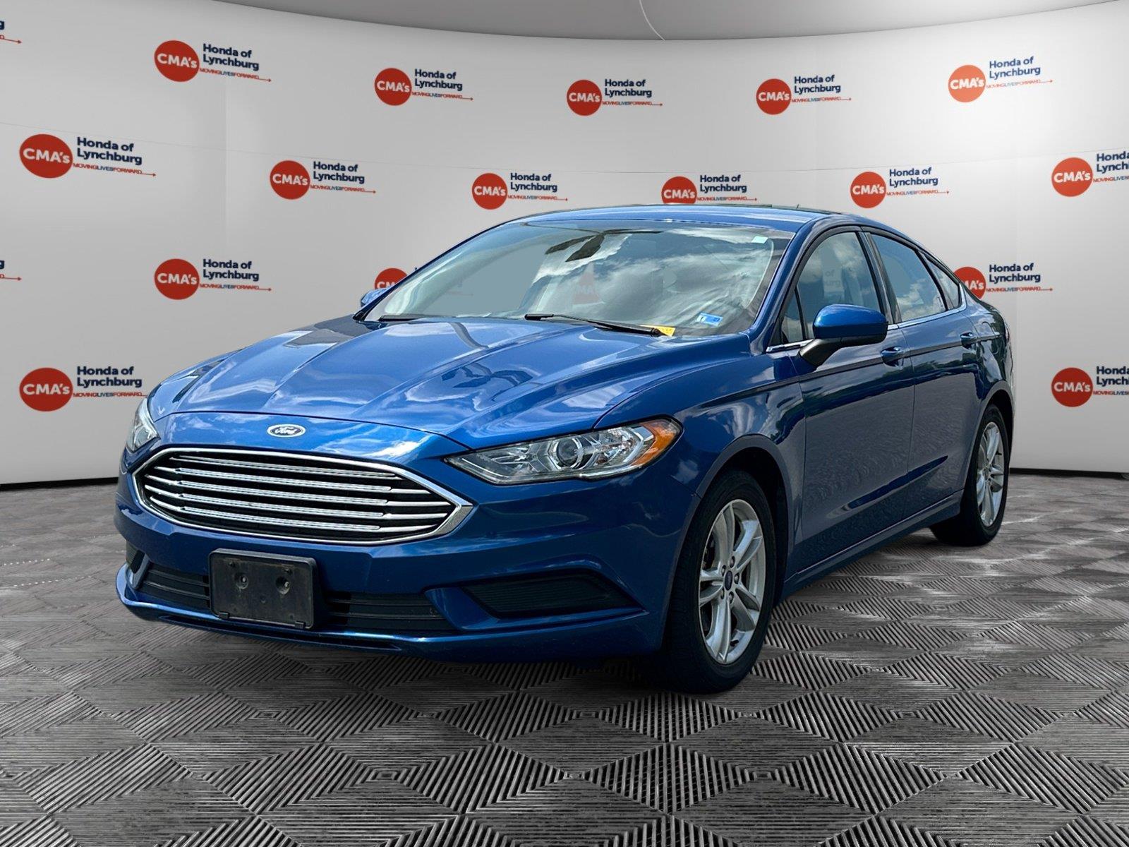 Lightning Blue 2018 Ford Fusion Sedan Front-Wheel Drive Automatic