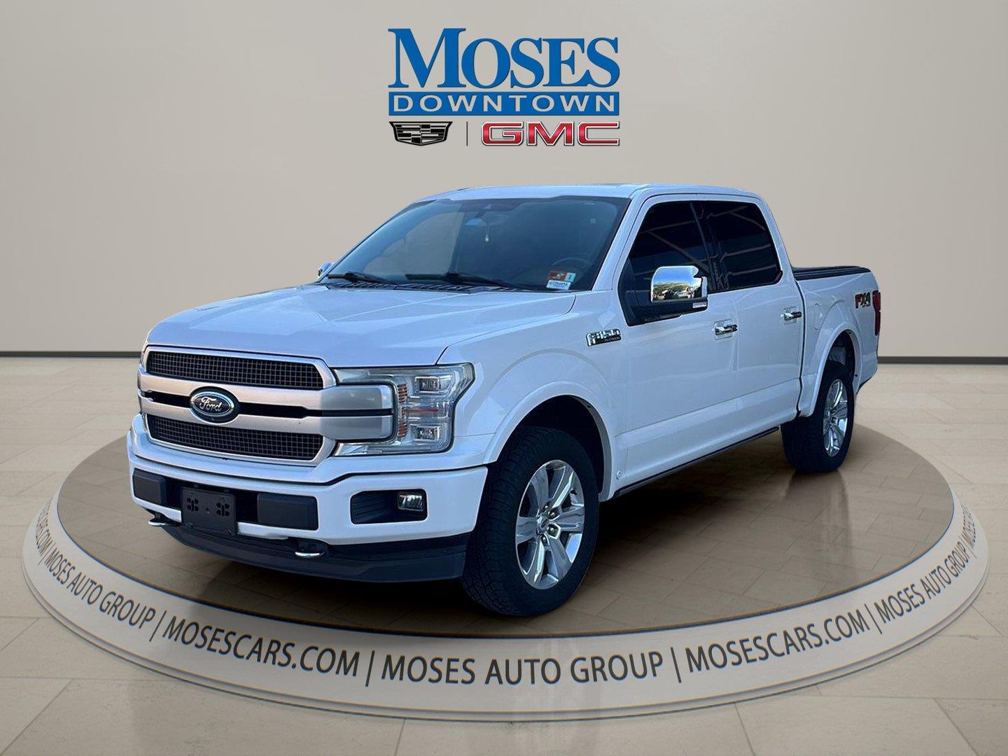 White Platinum Metallic Tri-Coat 2019 Ford F-150 Pickup Truck Four-Wheel Drive Automatic