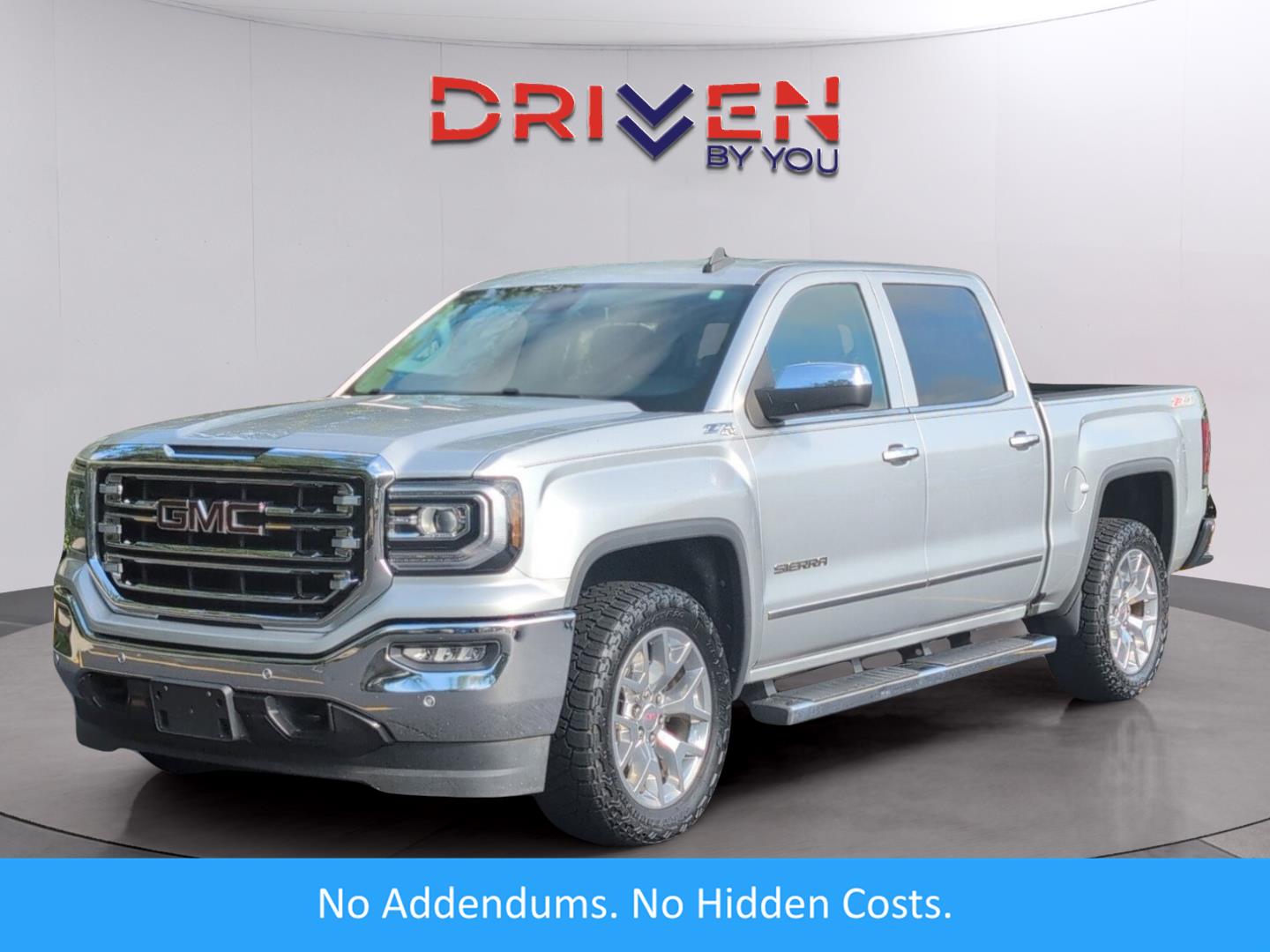 Quicksilver Metallic 2018 GMC Sierra 1500 SLT Crew Cab 4WD Pickup Truck Four-Wheel Drive 8-Speed Automatic