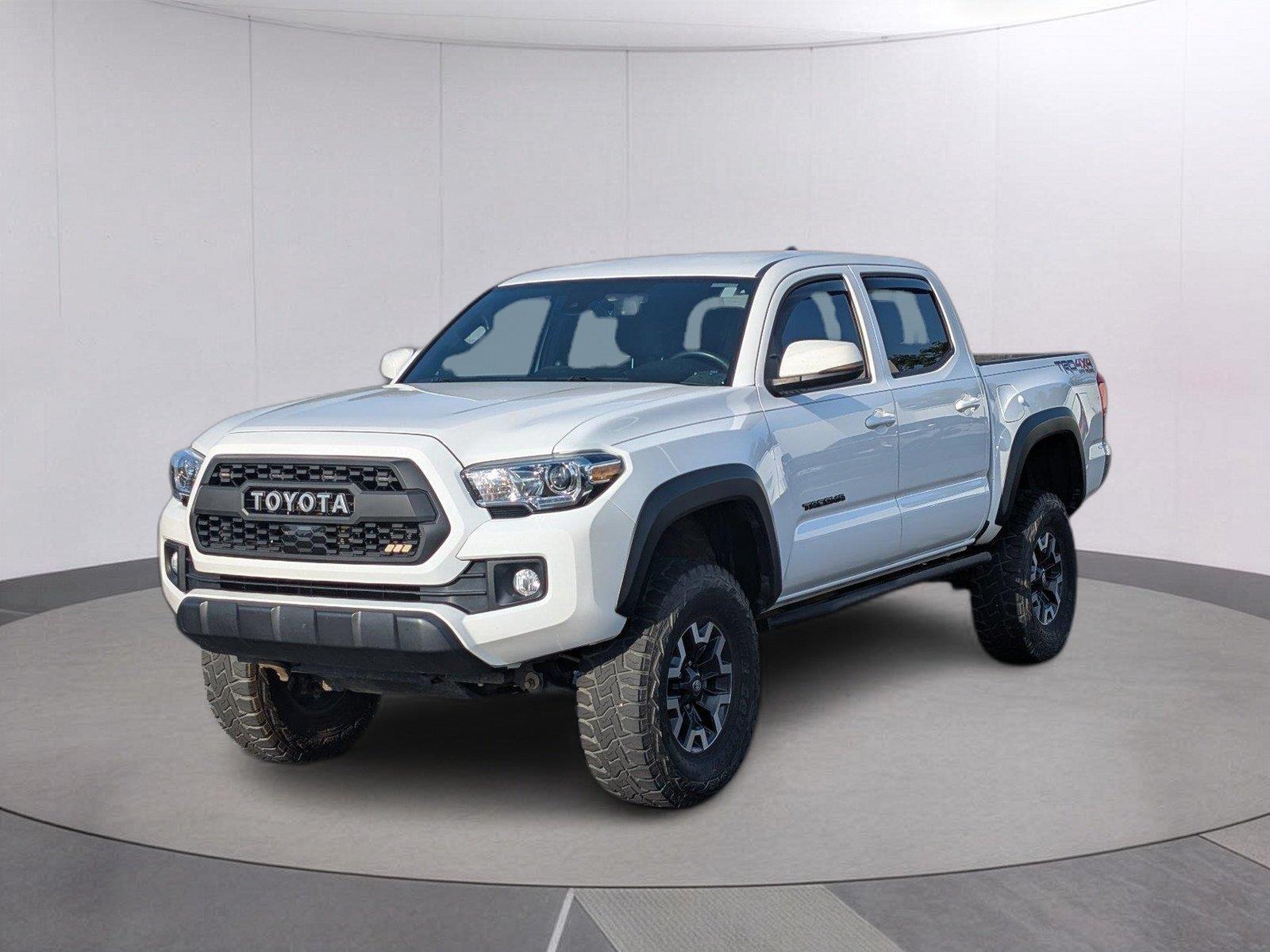 Super White 2019 Toyota Tacoma Pickup Truck Four-Wheel Drive Automatic