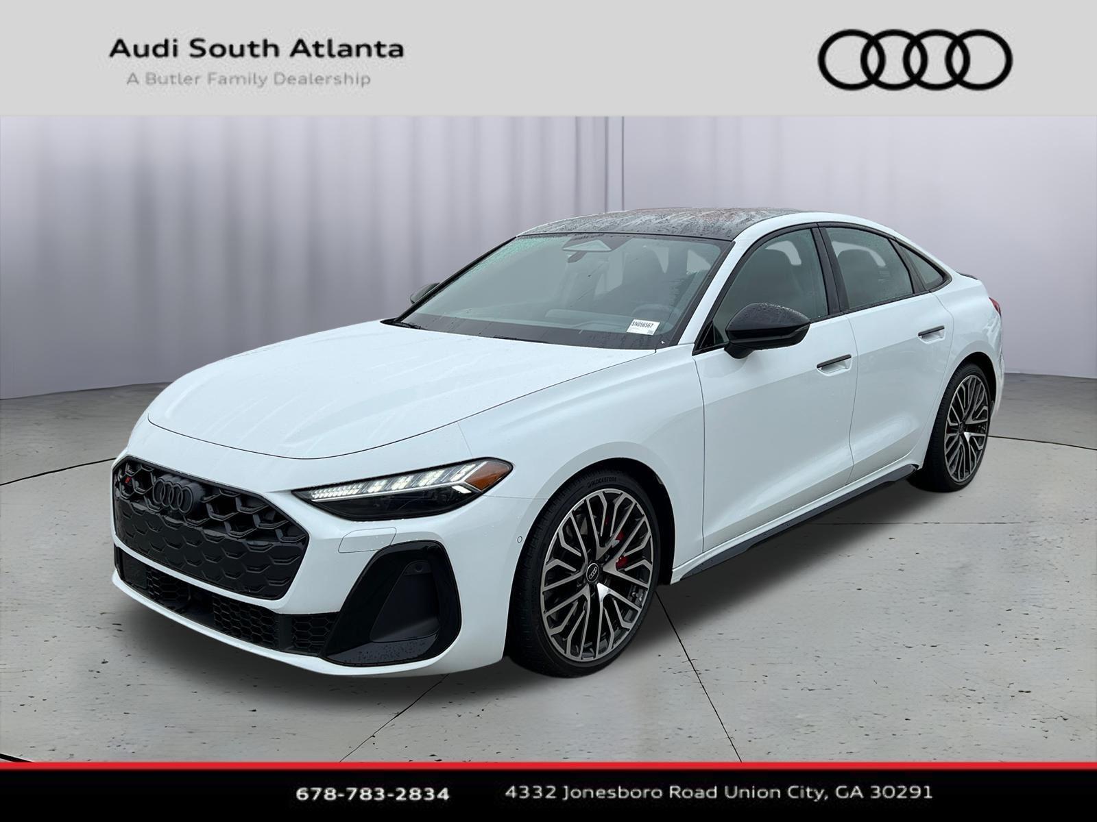 Glacier White Metallic 2025 Audi S5 3.0T quattro Premium Plus Sedan All-Wheel Drive Automatic